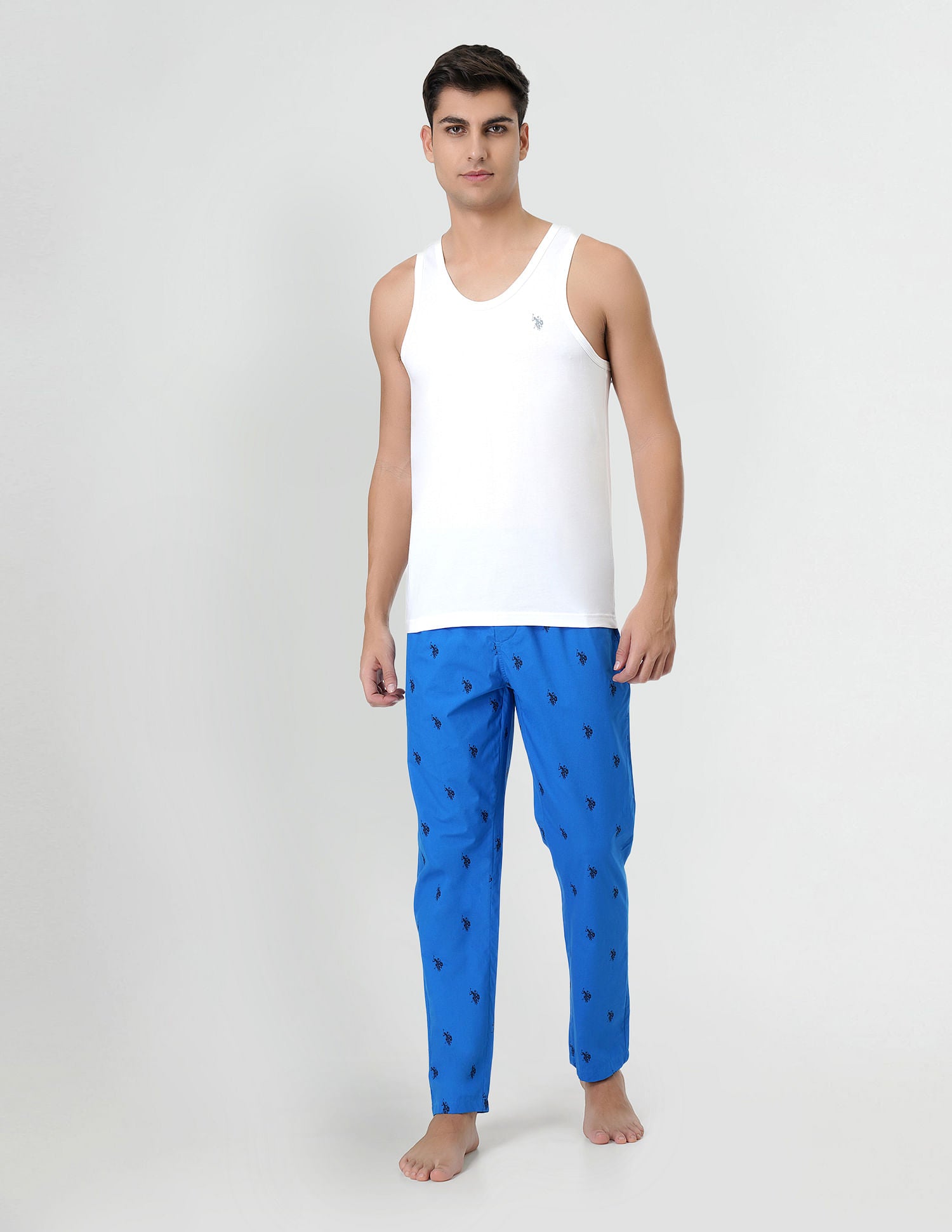 Solid Cotton EV003 Vest - Pack Of 1 White - U.S. POLO ASSN. | Large