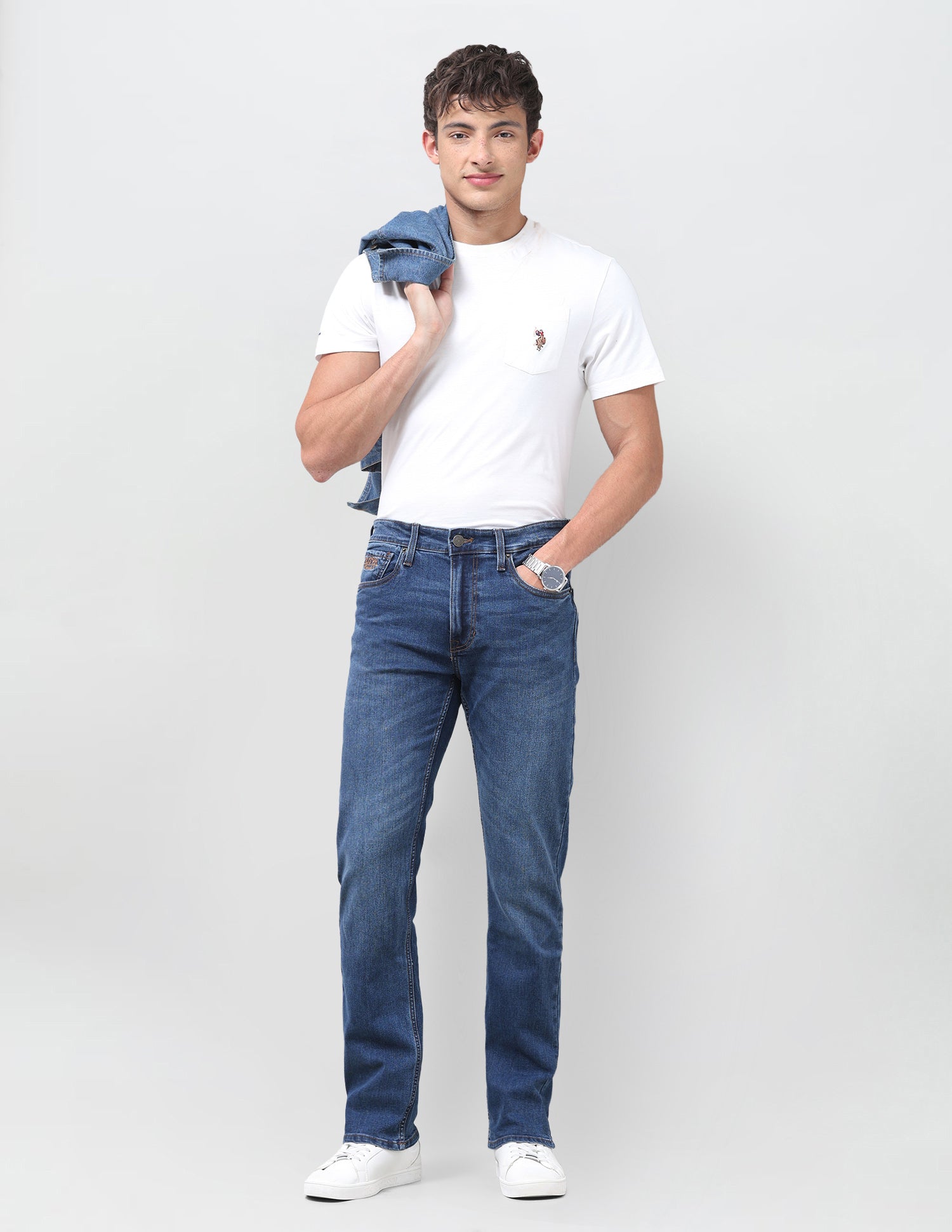 Harold Slim Straight Fit Blue Jeans Indigo - U.S. Polo Assn. India | Large