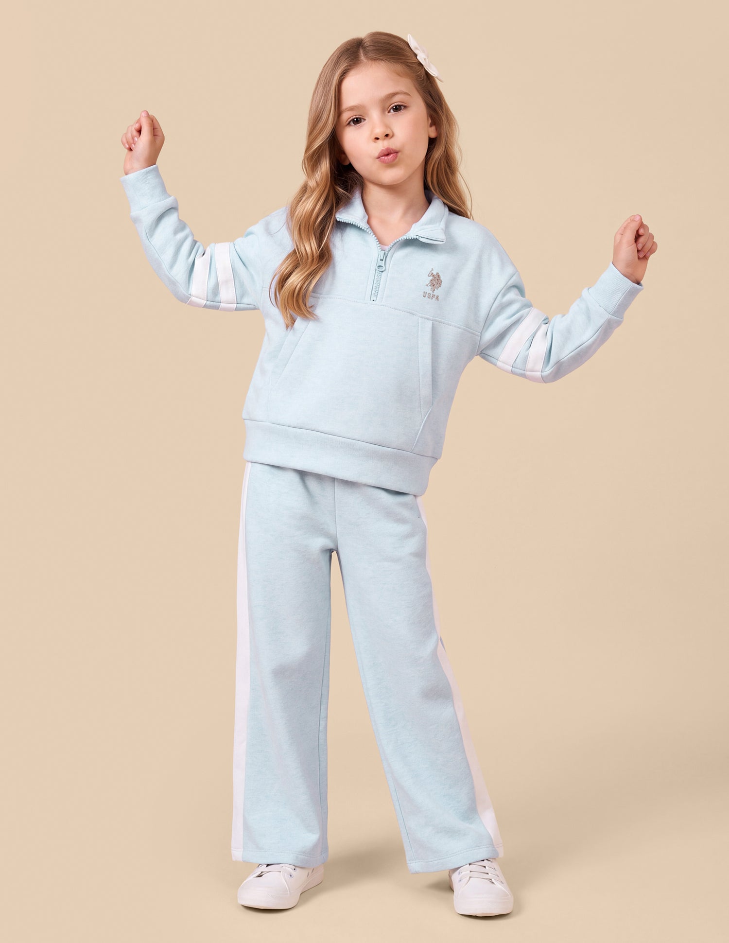 Solid Relaxed Fit Sweatshirt Blue - U.S. Polo Assn. India | Large