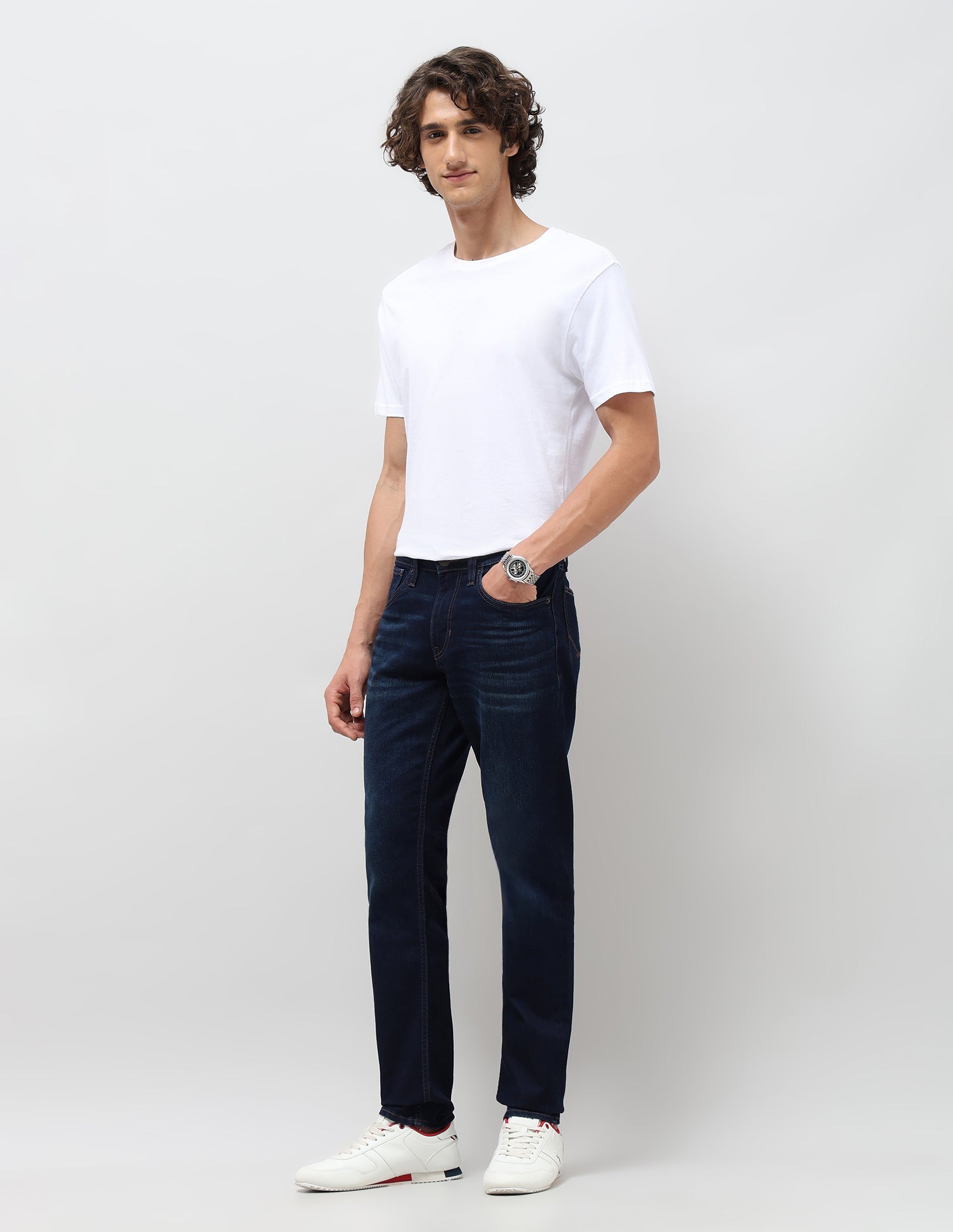 Brandon Slim Tapered Fit Blue Jeans Dark Blue - U.S. POLO ASSN. | Large