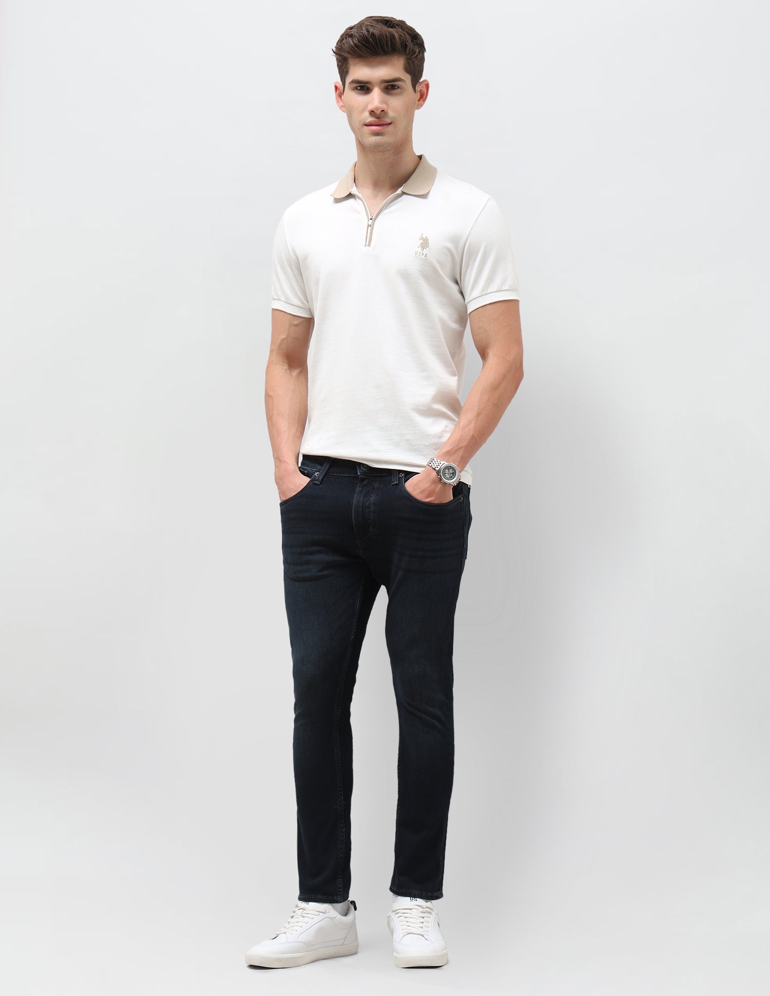 Henry Tapered Fit Blue Jeans Dark Blue - U.S. Polo Assn. India | Large