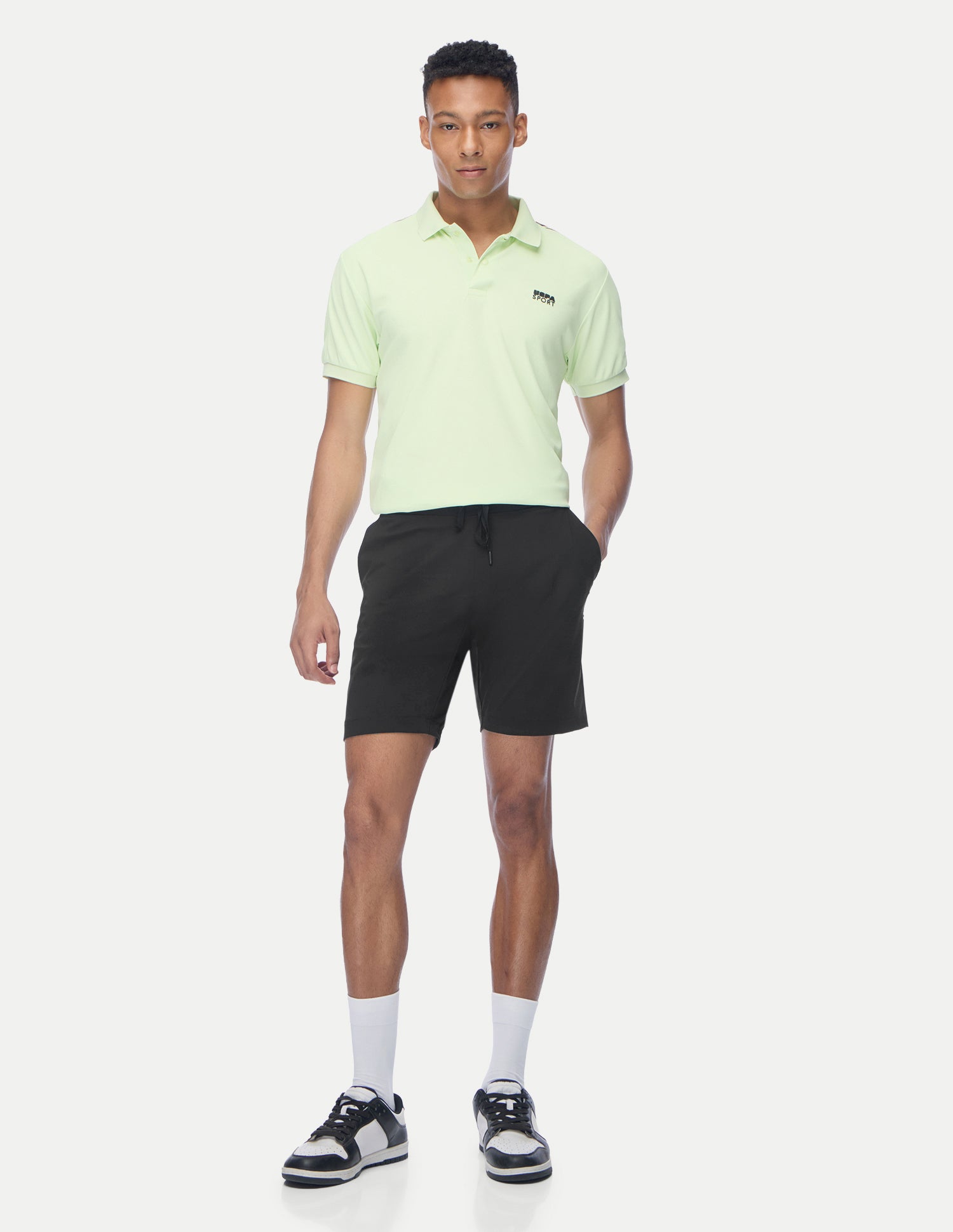 Mid Rise Regular Fit Active Shorts Black - U.S. Polo Assn. India | Large
