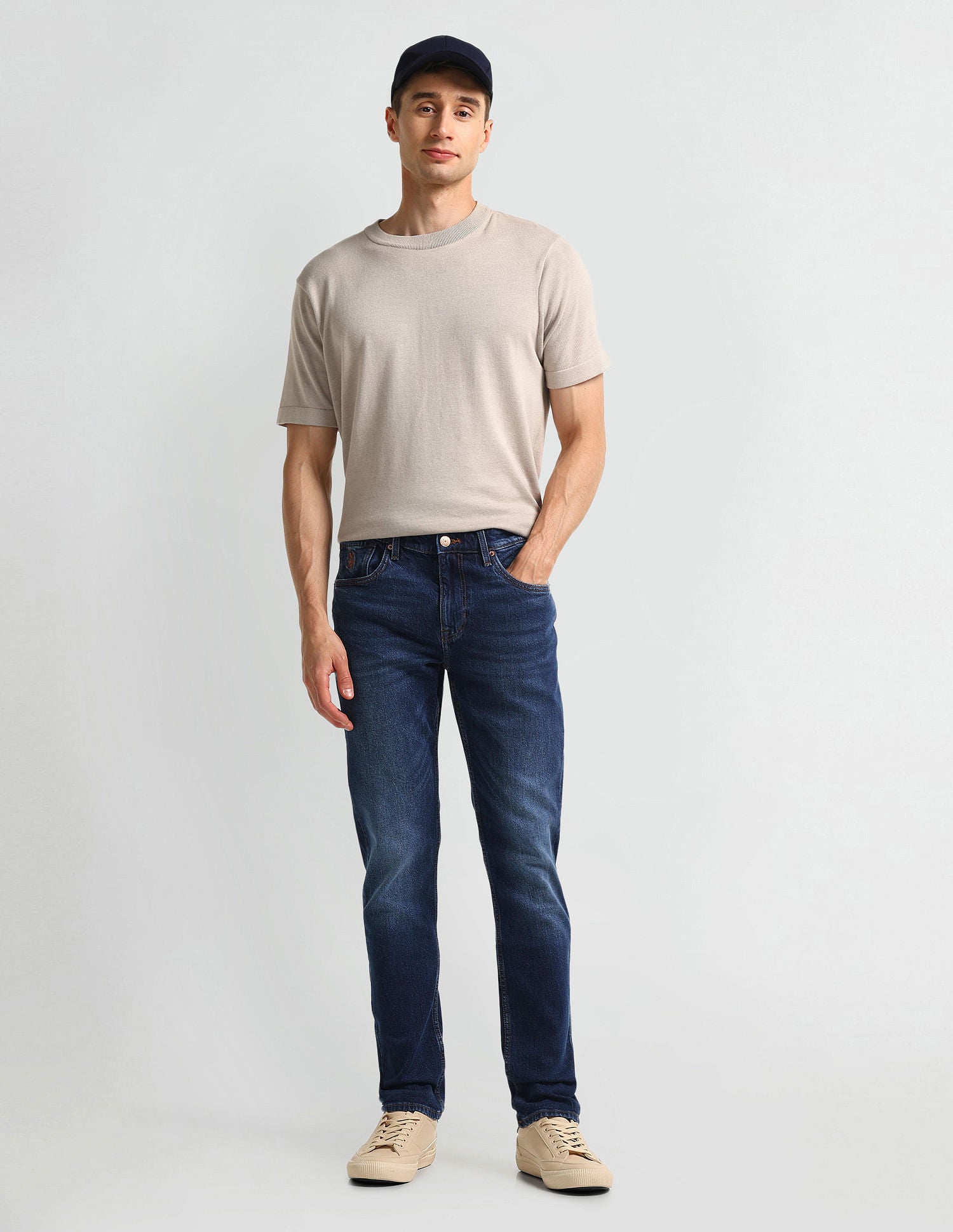 Brandon Slim Fit Blue Jeans Blue - U.S. POLO ASSN. | Large