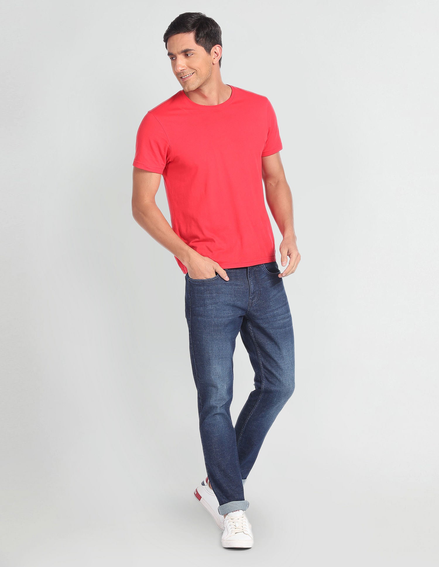 Brandon Slim Tapered Fit Stone Wash Jeans Dark Blue - U.S. Polo Assn. India | Large