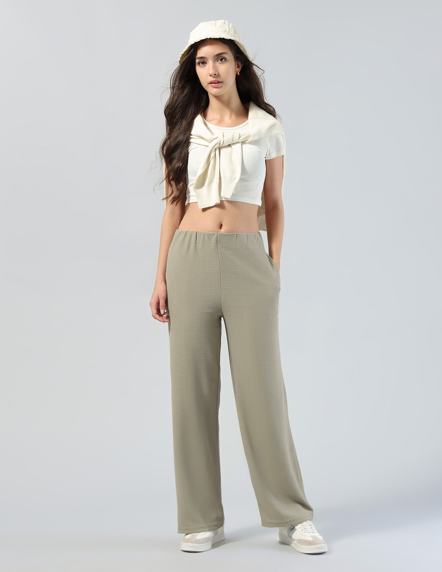 Textured Straight Fit Lounge Trousers Green - U.S. POLO ASSN. | Large