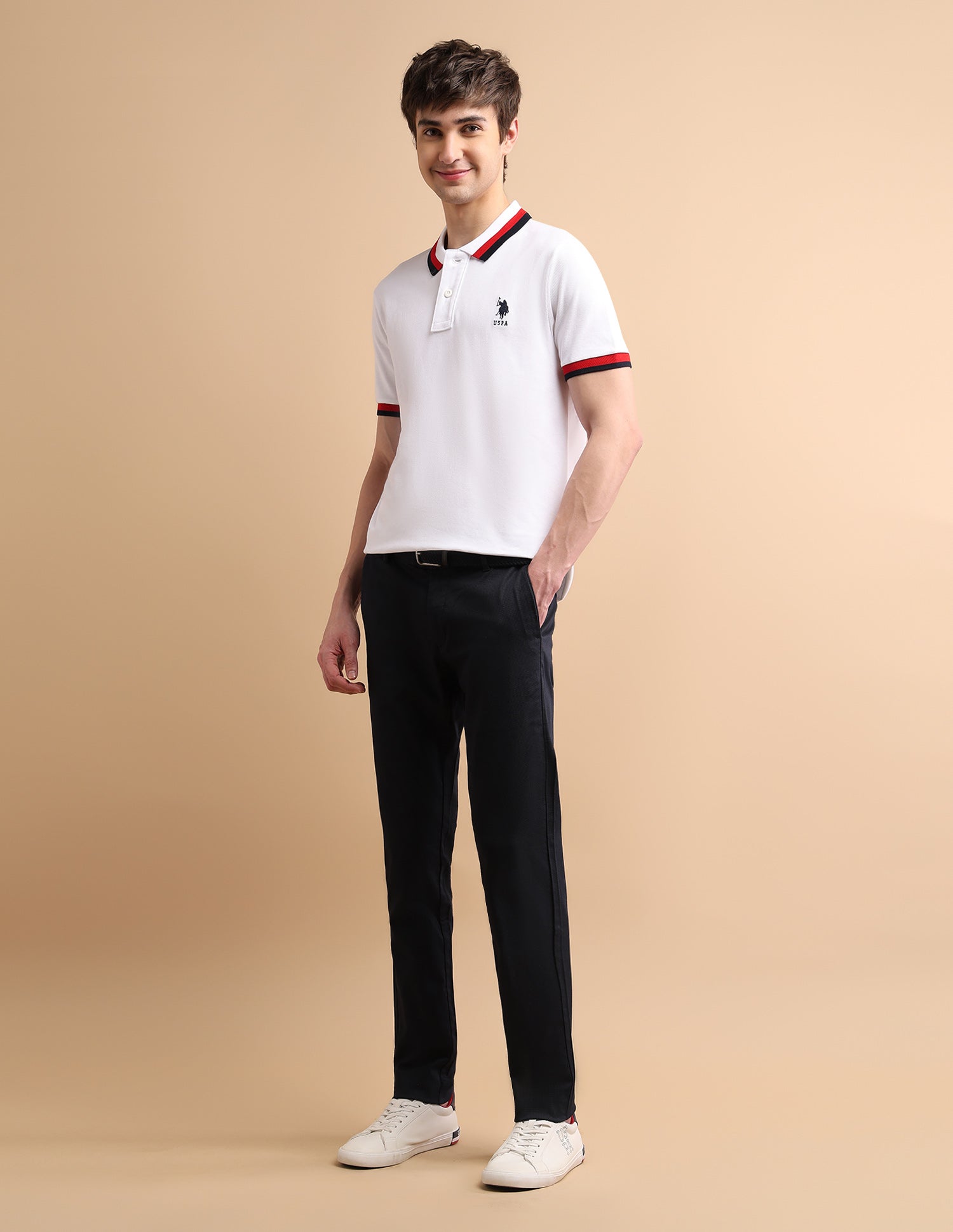 Heritage Tipped Polo Shirt White - U.S. POLO ASSN. | Large