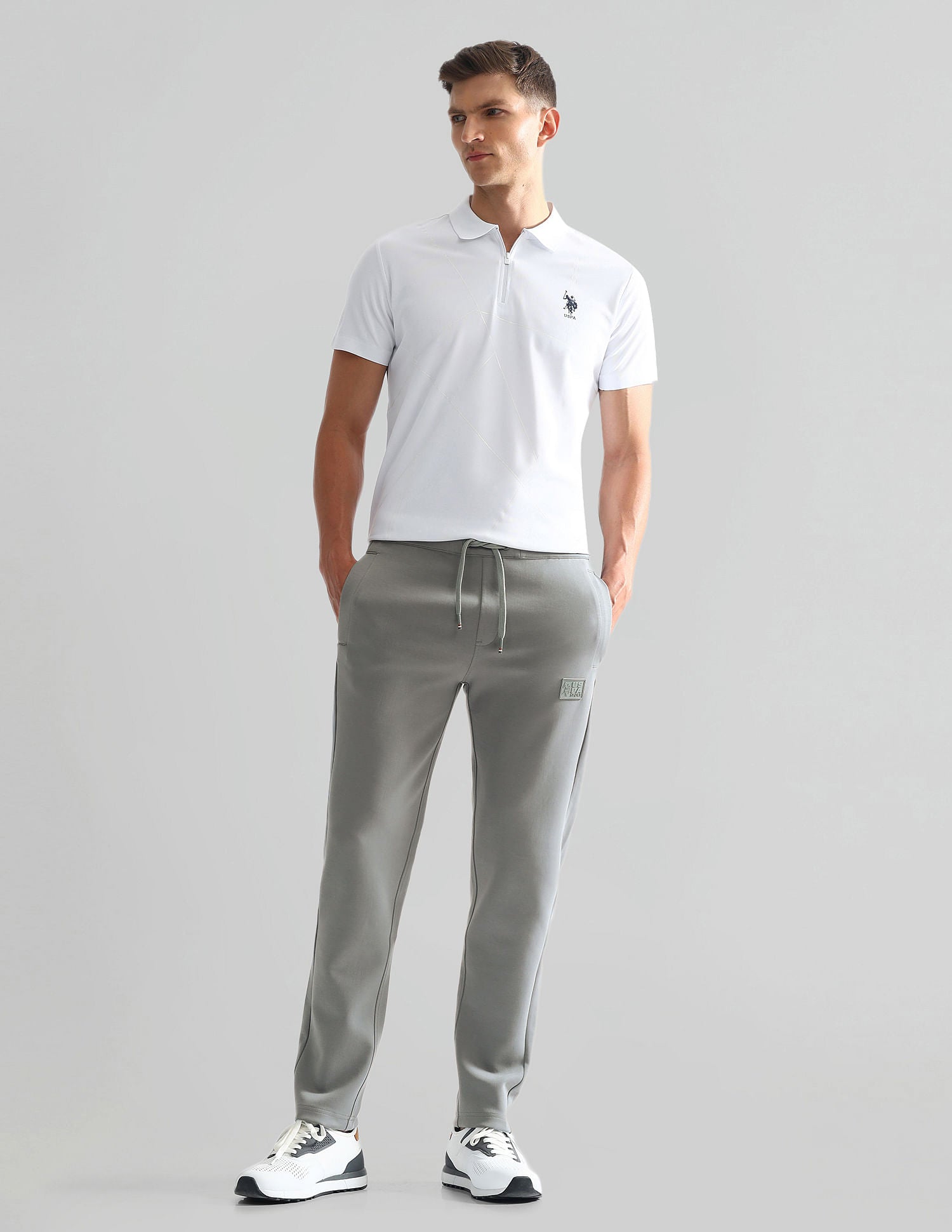 Slim Fit Mid Rise Track Pants Light Grey - U.S. POLO ASSN. | Large