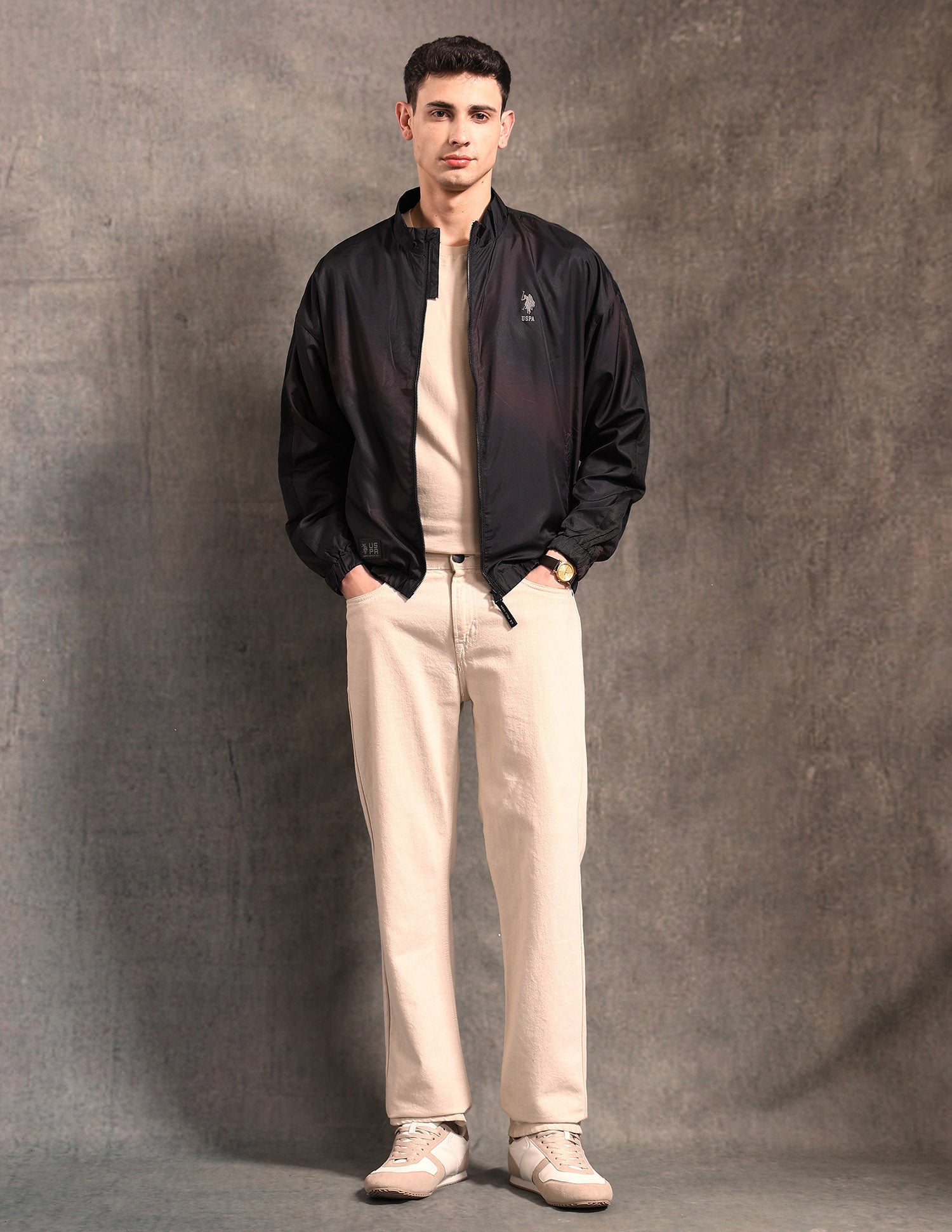 Black & Gold Regular Fit Jacket Wine - U.S. POLO ASSN. | Large