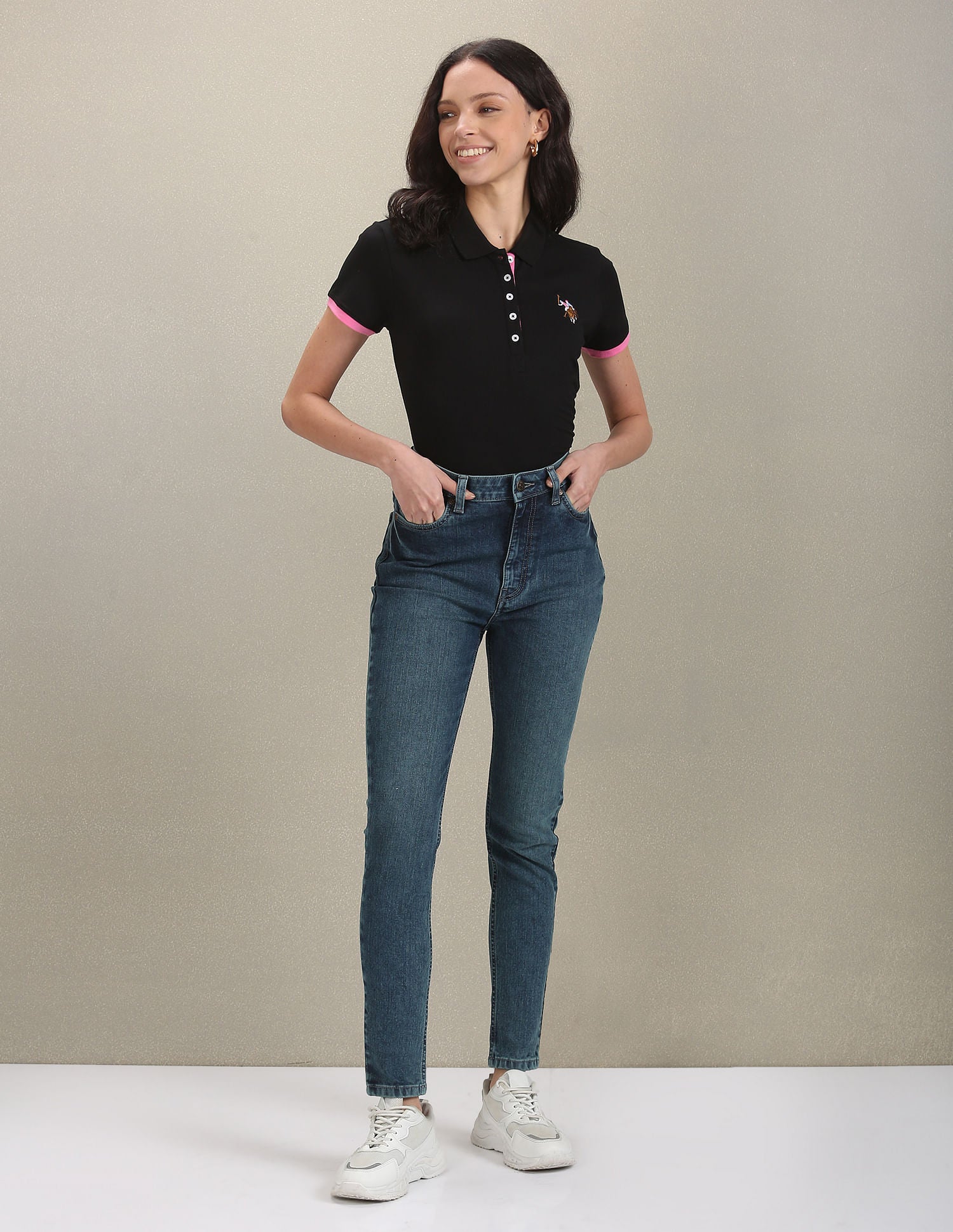 Super Skinny High Rise Jeans Blue - U.S. POLO ASSN. | Large