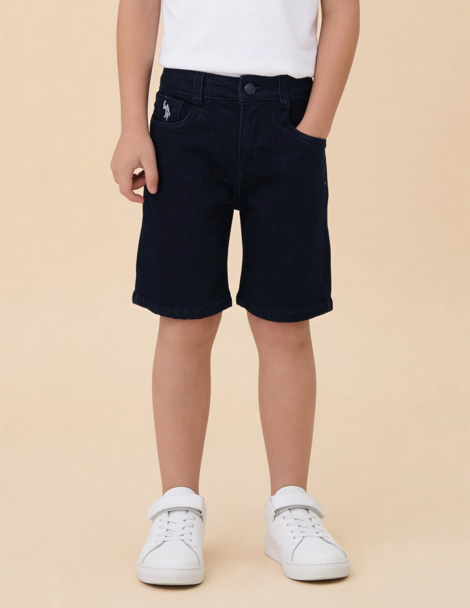 Mid Rise Regular Fit Shorts Dark Blue - U.S. Polo Assn. India | Large