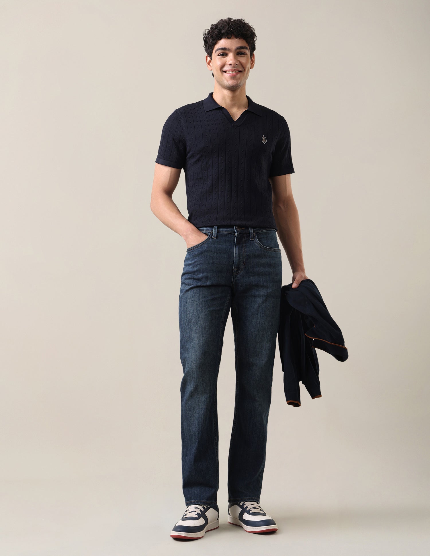 Harold Slim Straight Fit Blue Jeans Indigo - U.S. Polo Assn. India | Large