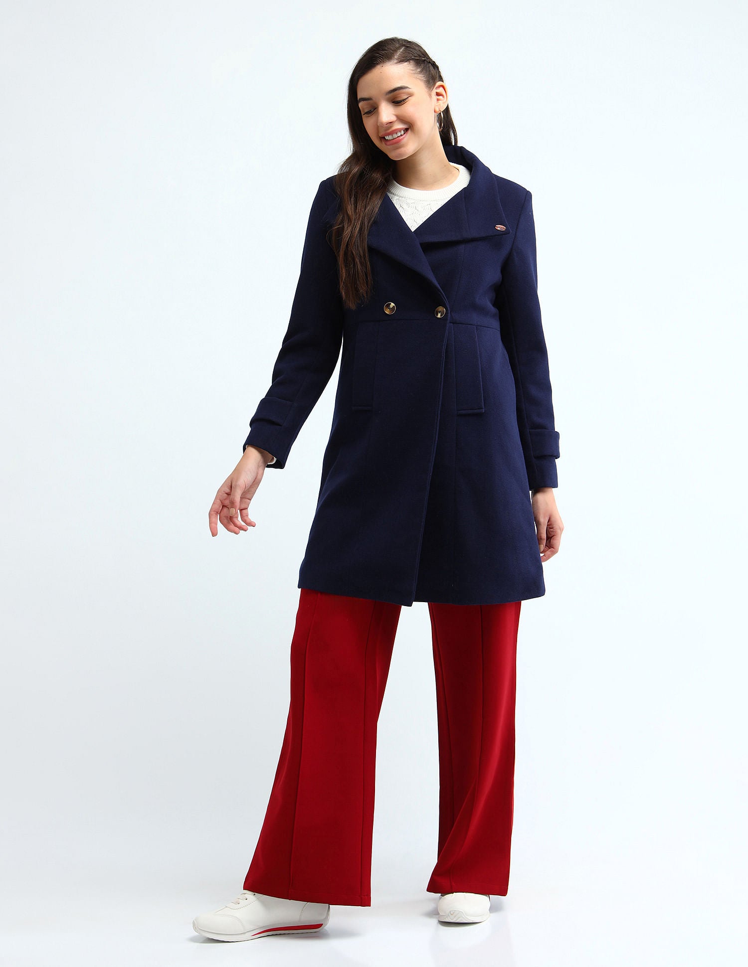 Double Breasted A Line Jacket Navy - U.S. POLO ASSN. | Large