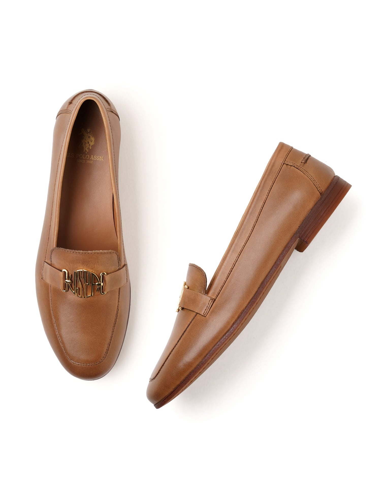 Holly Tan Loafers Tan - U.S. Polo Assn. India | Large