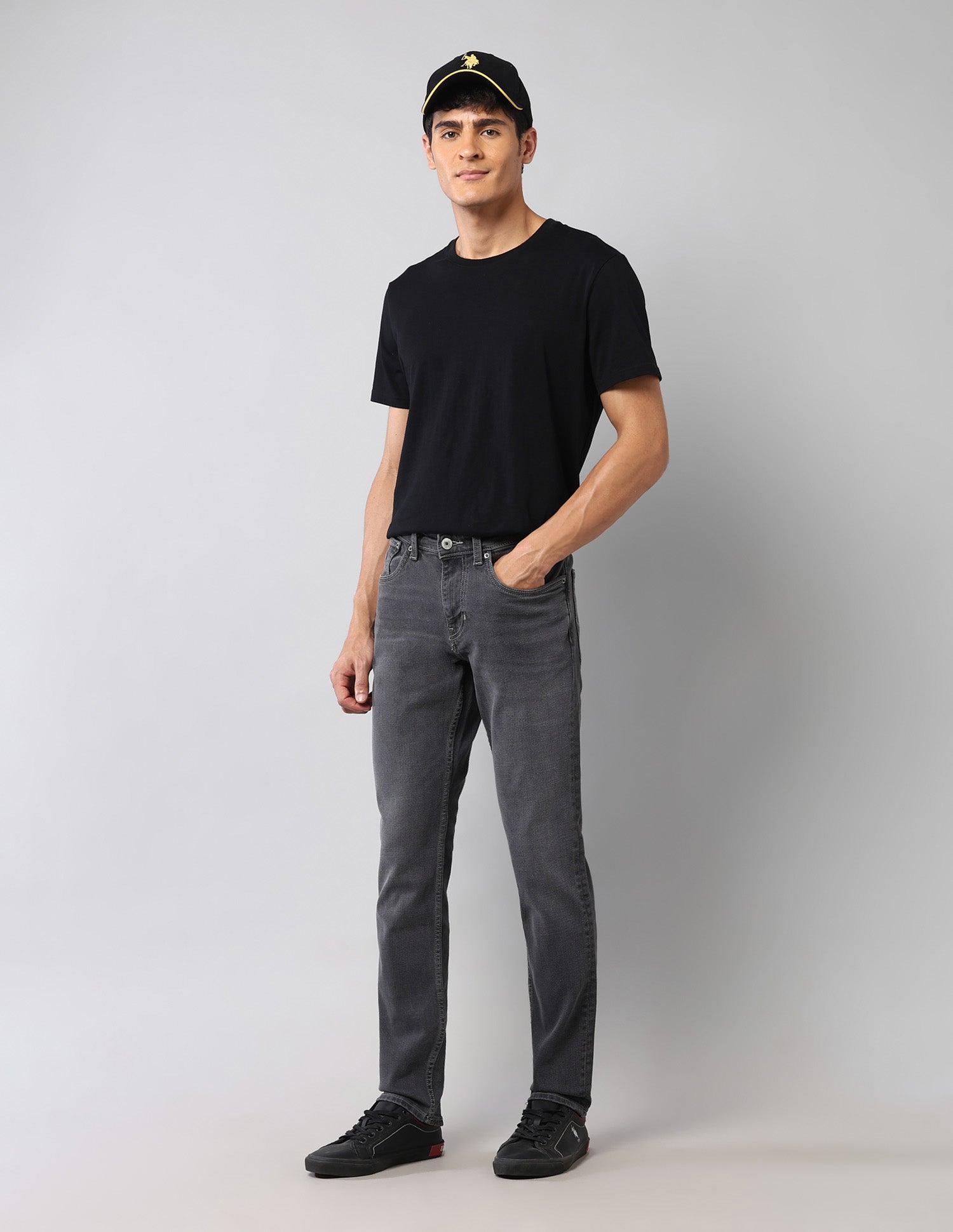 Brandon Slim Tapered Black Jeans Black - U.S. Polo Assn. India | Large