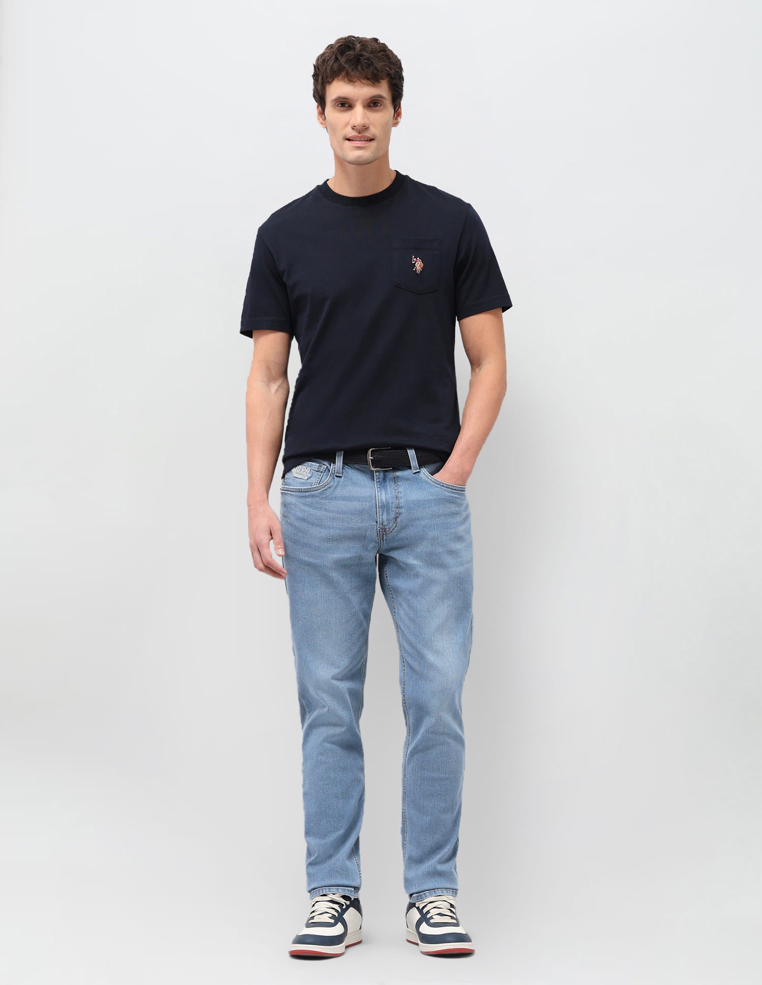 Solid Slim Fit Jeans Blue - U.S. Polo Assn. India | Large