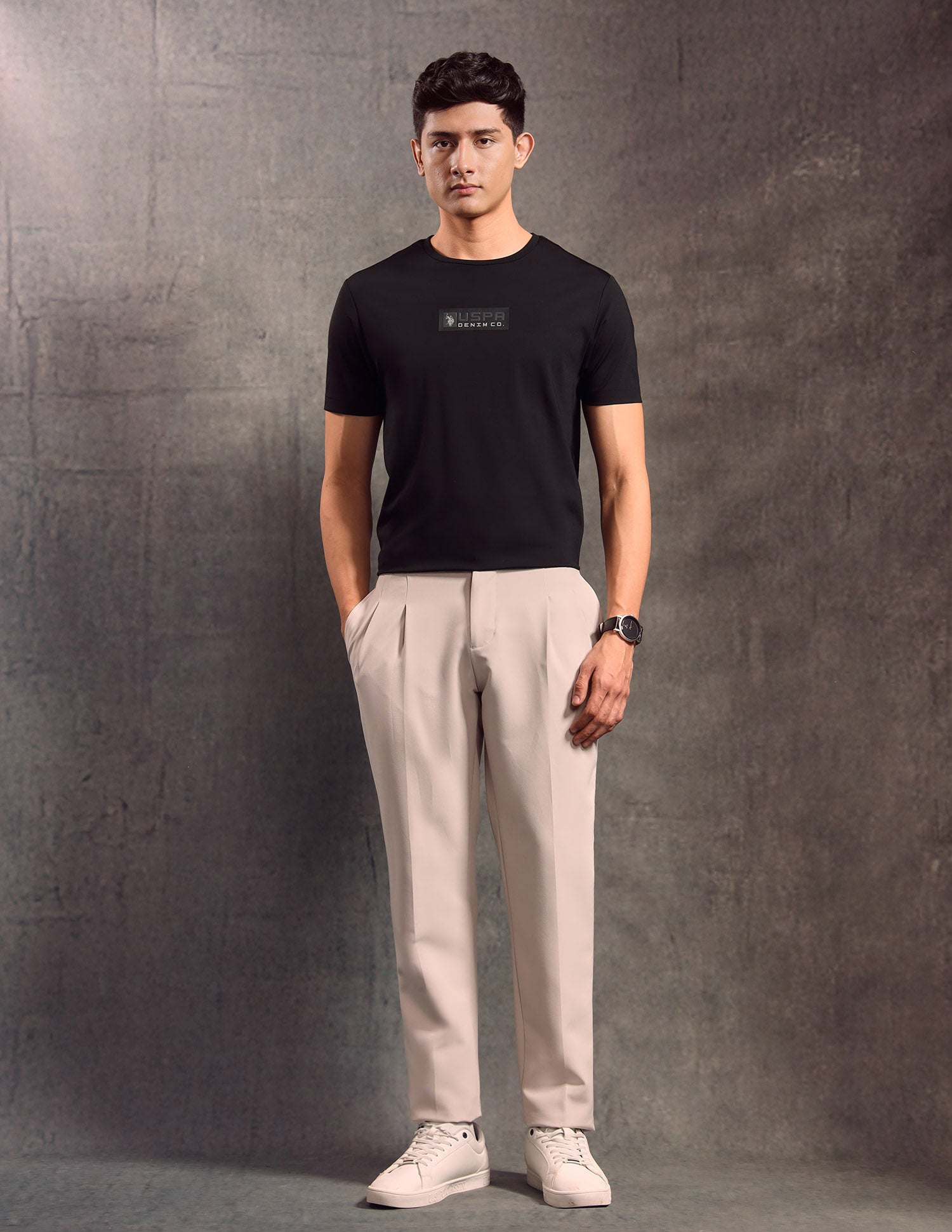 Solid Regular Fit T-shirt Black - U.S. POLO ASSN. | Large