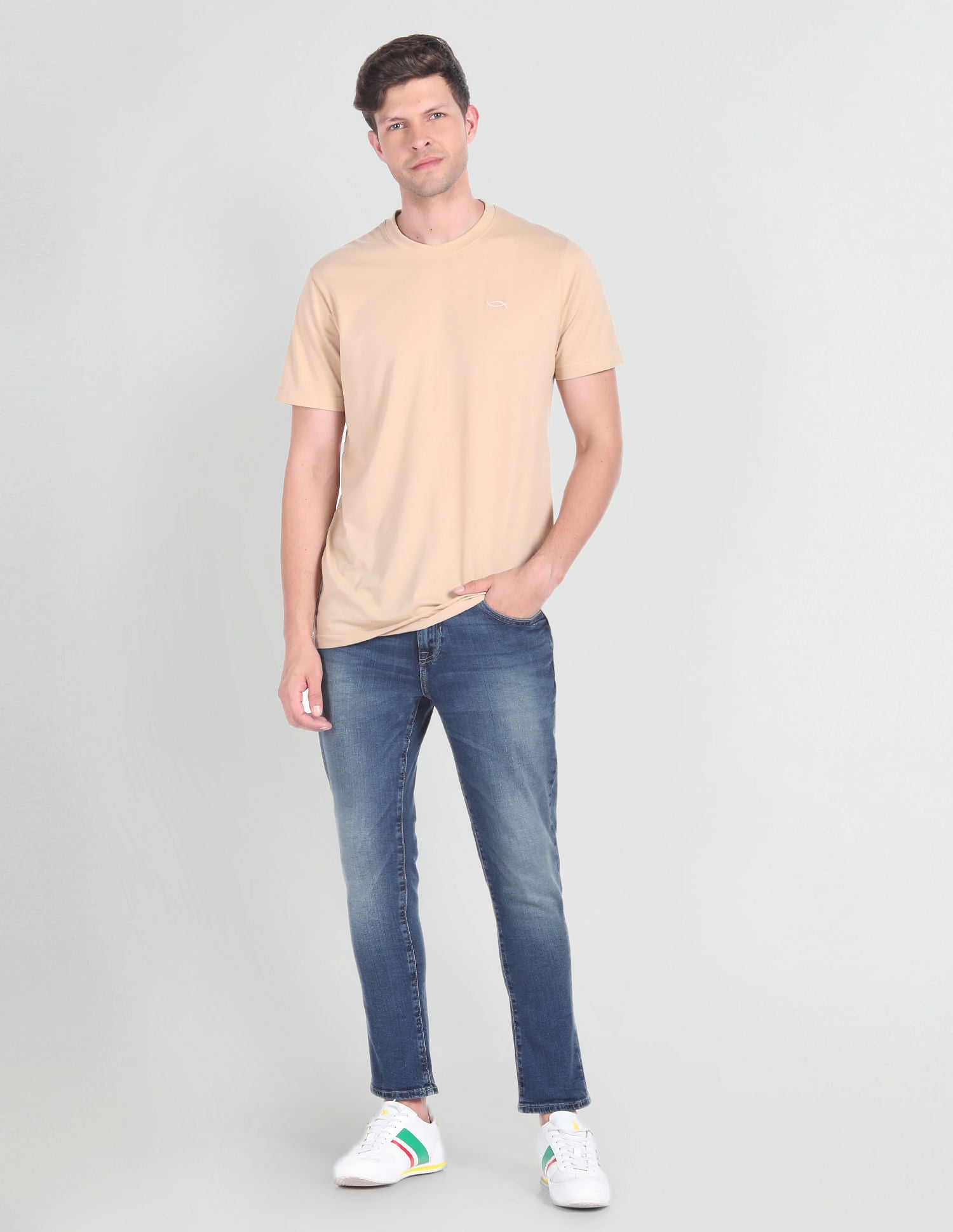 Henry Cropped Fit Blue Jeans Blue - U.S. Polo Assn. India | Large