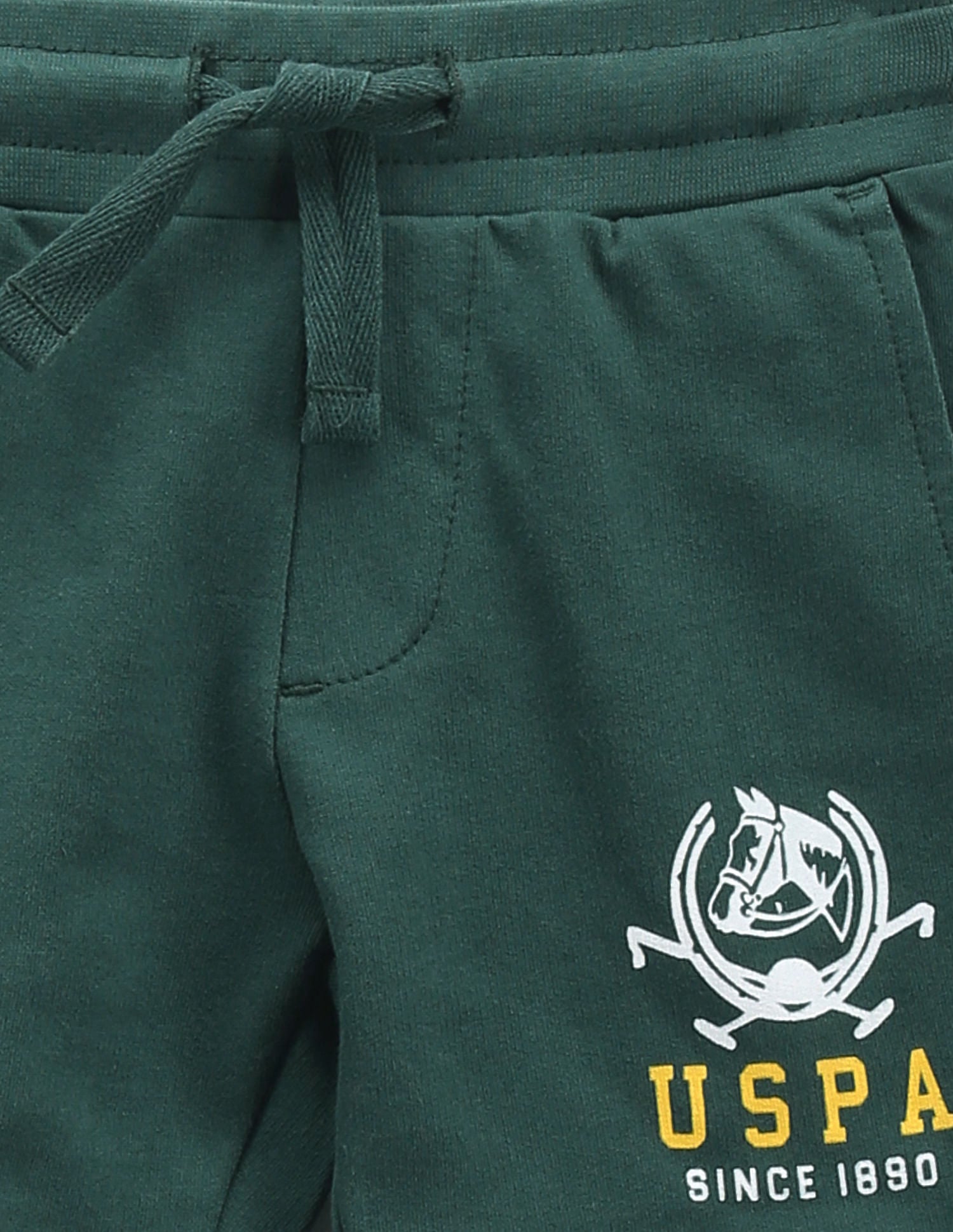 Boys Pure Cotton Shorts Green - U.S. POLO ASSN. | Large