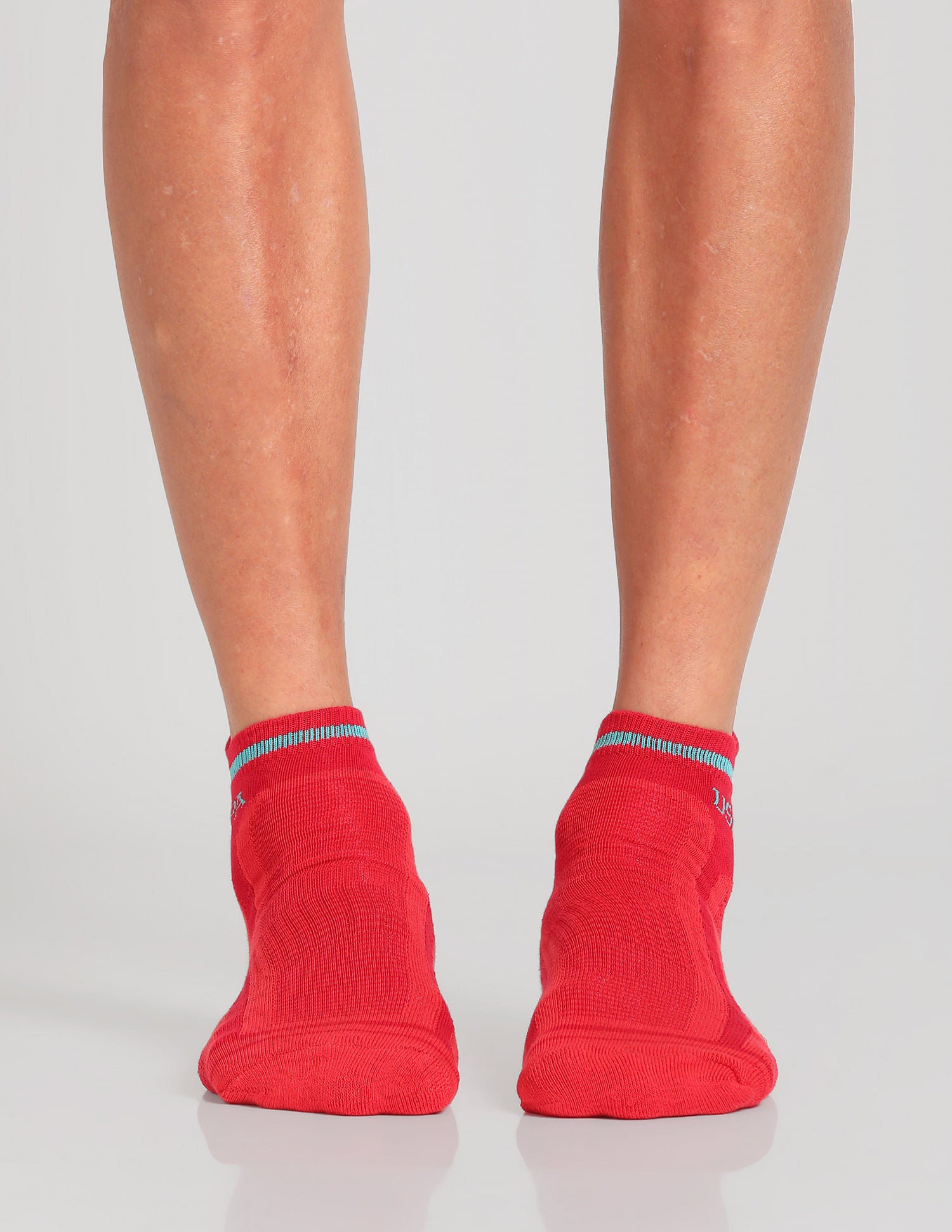 Ankle Length Striped ES006 Socks - Pack Of 3 Red, Black and White - U.S. POLO ASSN. | Large