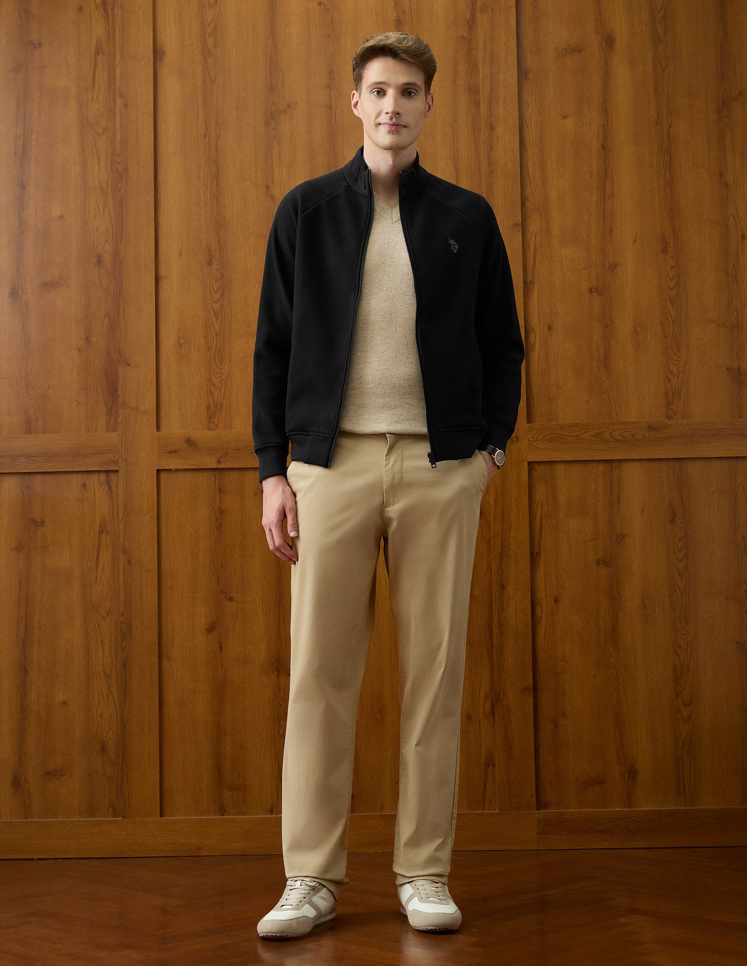 Equestrian Aisle Theater Regular Fit Sweatshirt Black - U.S. POLO ASSN. | Large