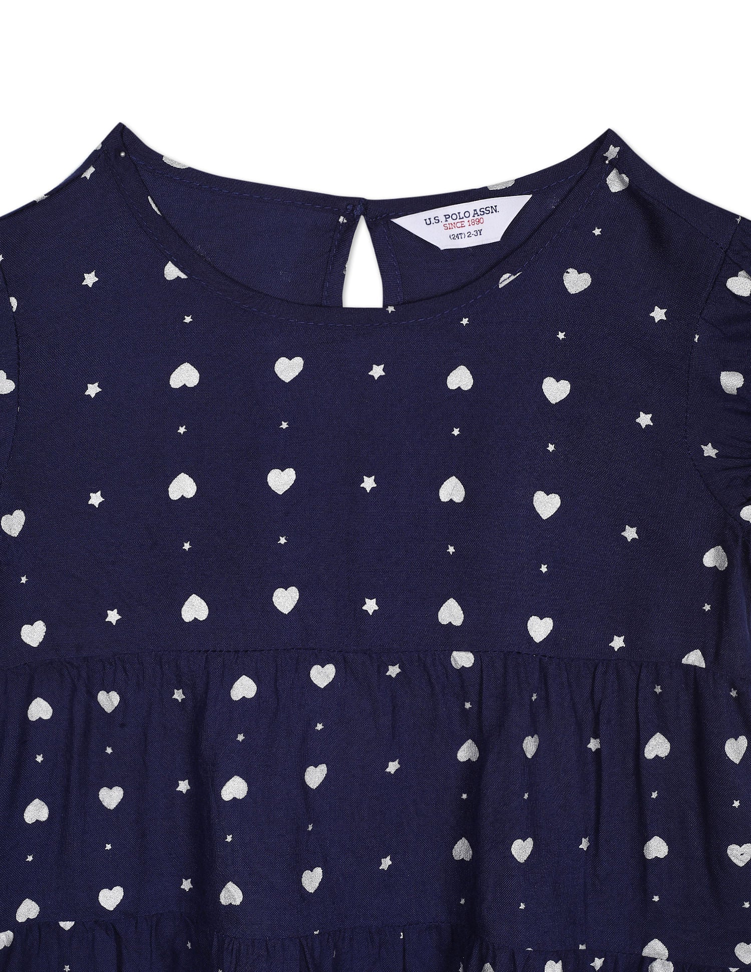 Round Neck Printed Top Blue - U.S. Polo Assn. India | Large