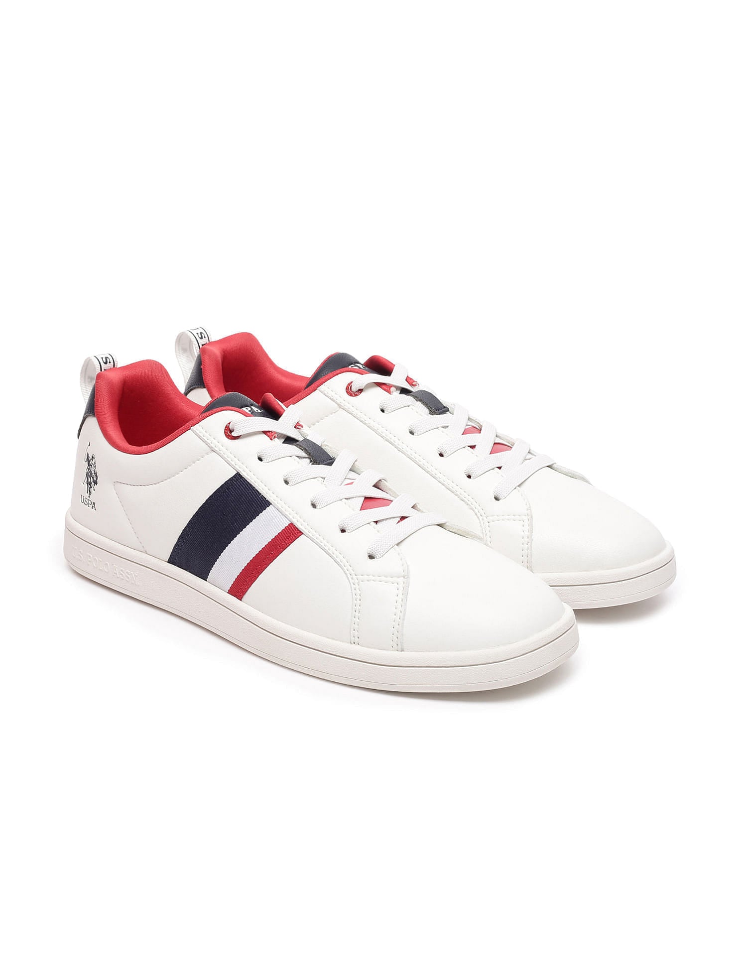Men Lennart Off White All Day Sneakers White - U.S. Polo Assn. India | Large