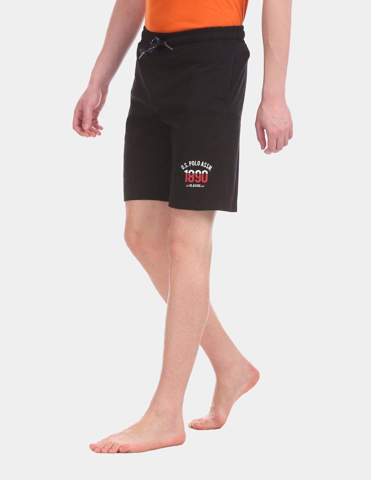Comfort Fit Cotton Polyester I670 Shorts - Pack of 1 Black - U.S. POLO ASSN. | Large