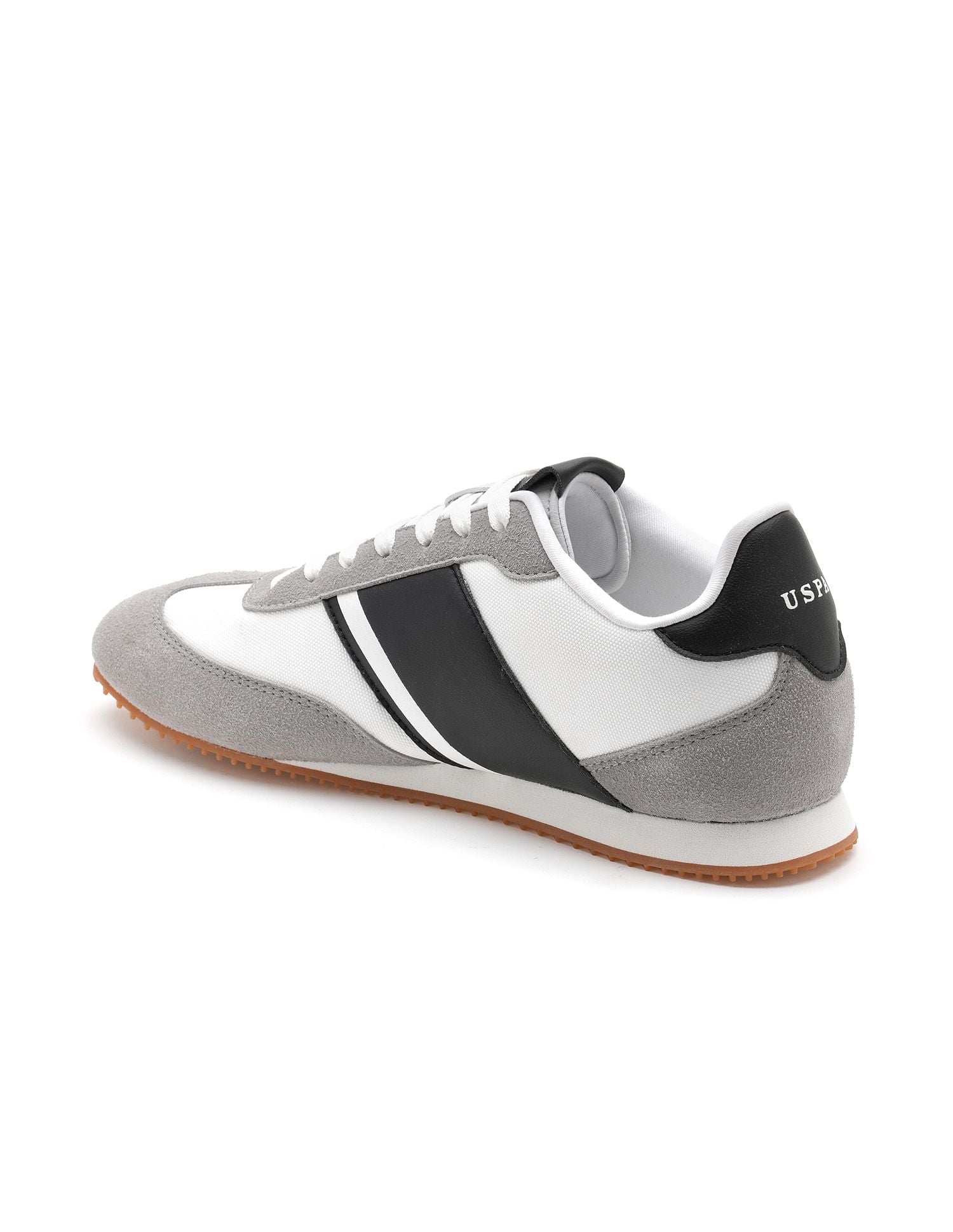 Men Vadler Suede Colourblocked Sneakers White - U.S. Polo Assn. India | Large