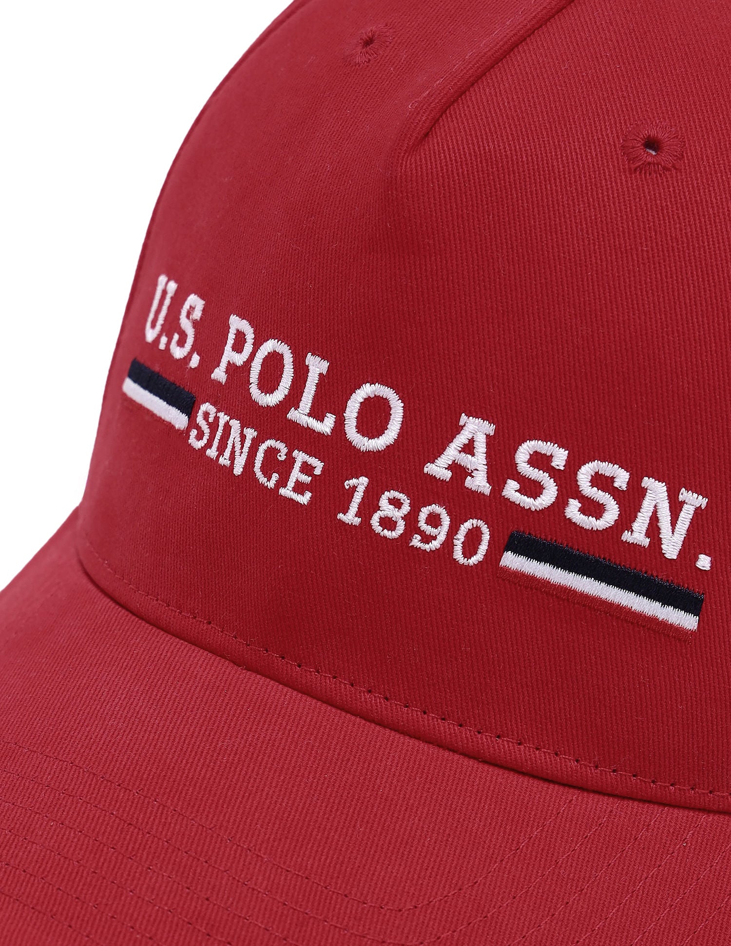 Brand Embroidered Twill Cap Red - U.S. Polo Assn. India | Large