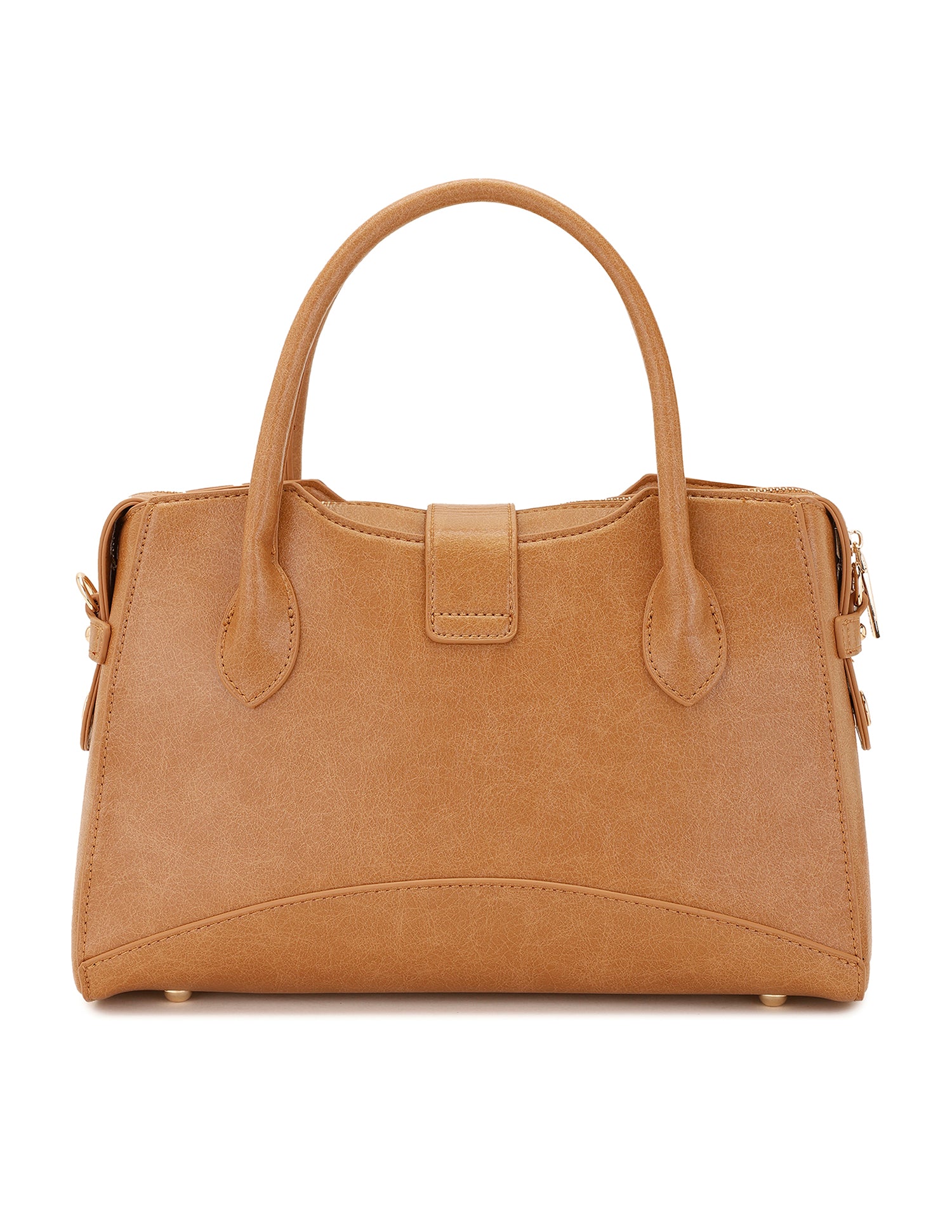 Women Ami Textured Satchel Bag Tan - U.S. POLO ASSN. | Large