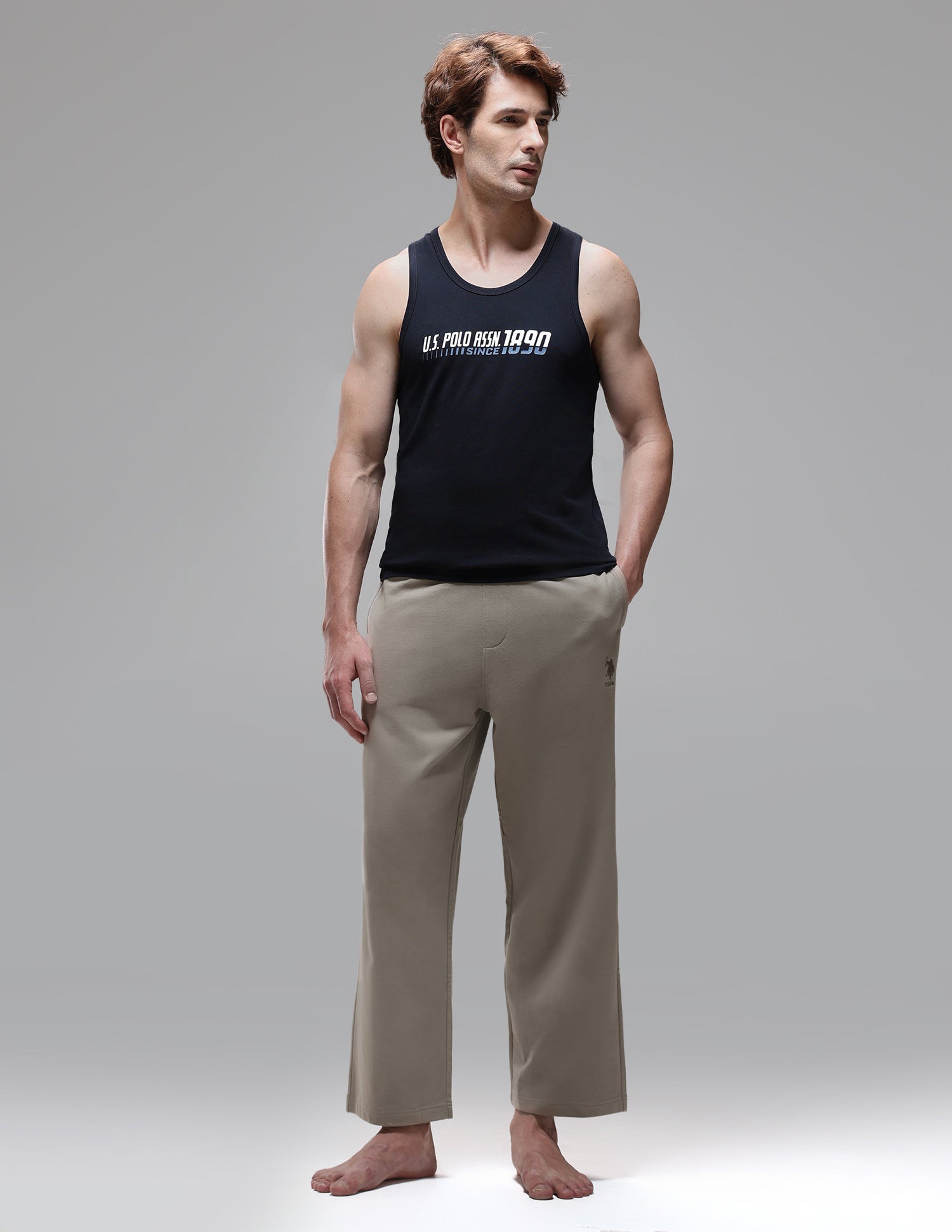 Graphic Printed Antimicrobial OEV09 Vest Navy - U.S. Polo Assn. India | Large