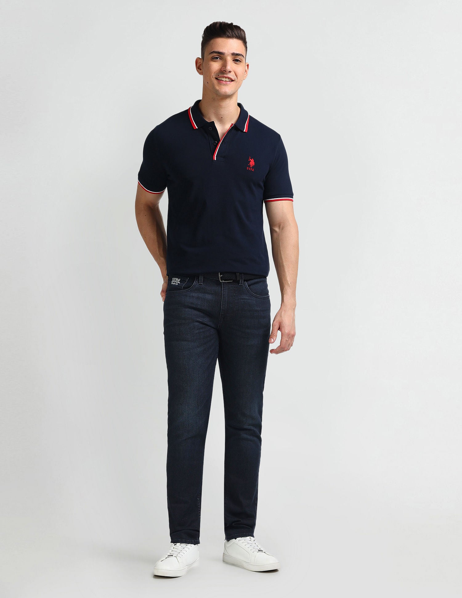 Regallo Skinny Fit Blue Jeans NAVY BLUE - U.S. Polo Assn. India | Large