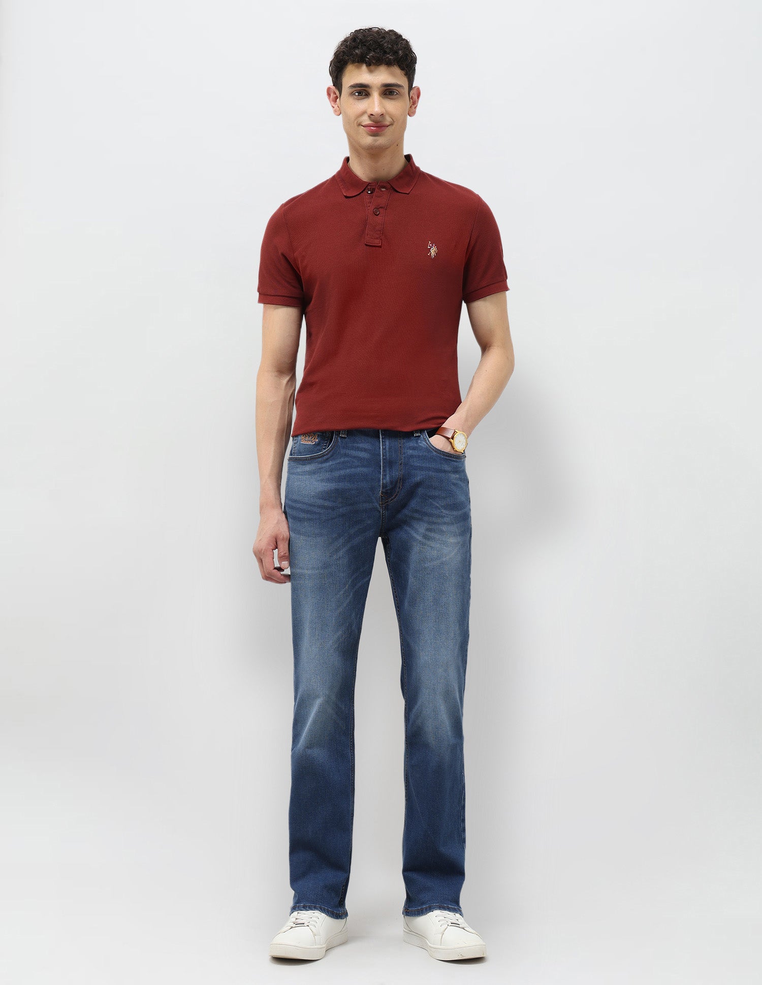 Harold Slim Straight Fit Blue Jeans Indigo - U.S. POLO ASSN. | Large