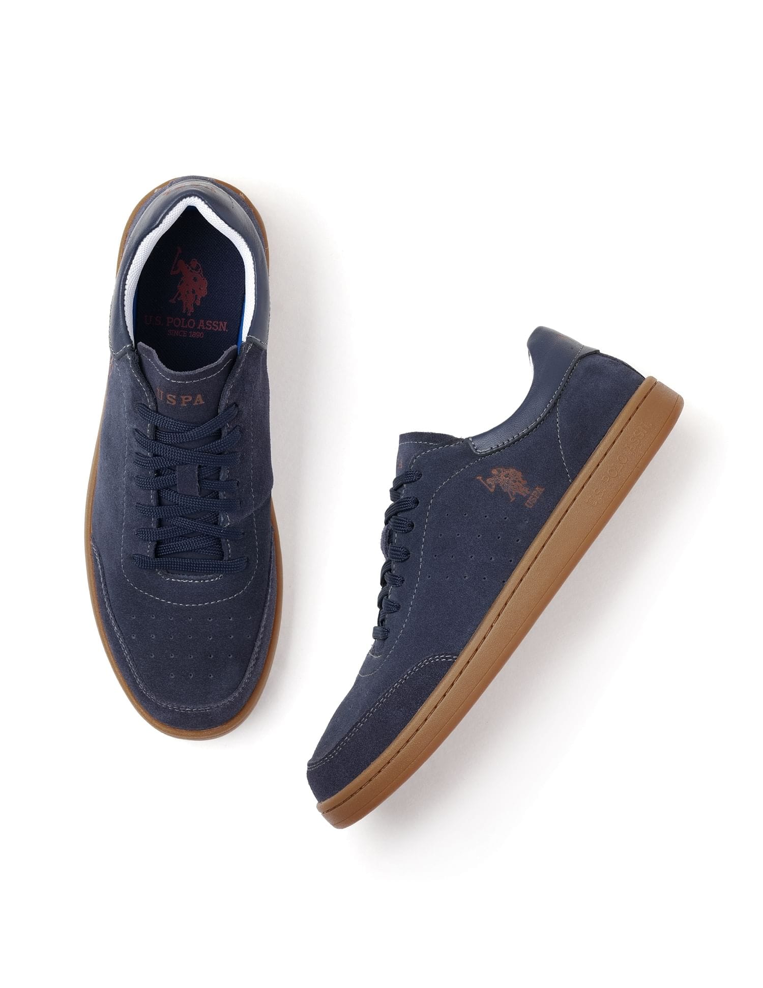 Mens Caldera Leather Sneakers Navy - U.S. Polo Assn. India | Large