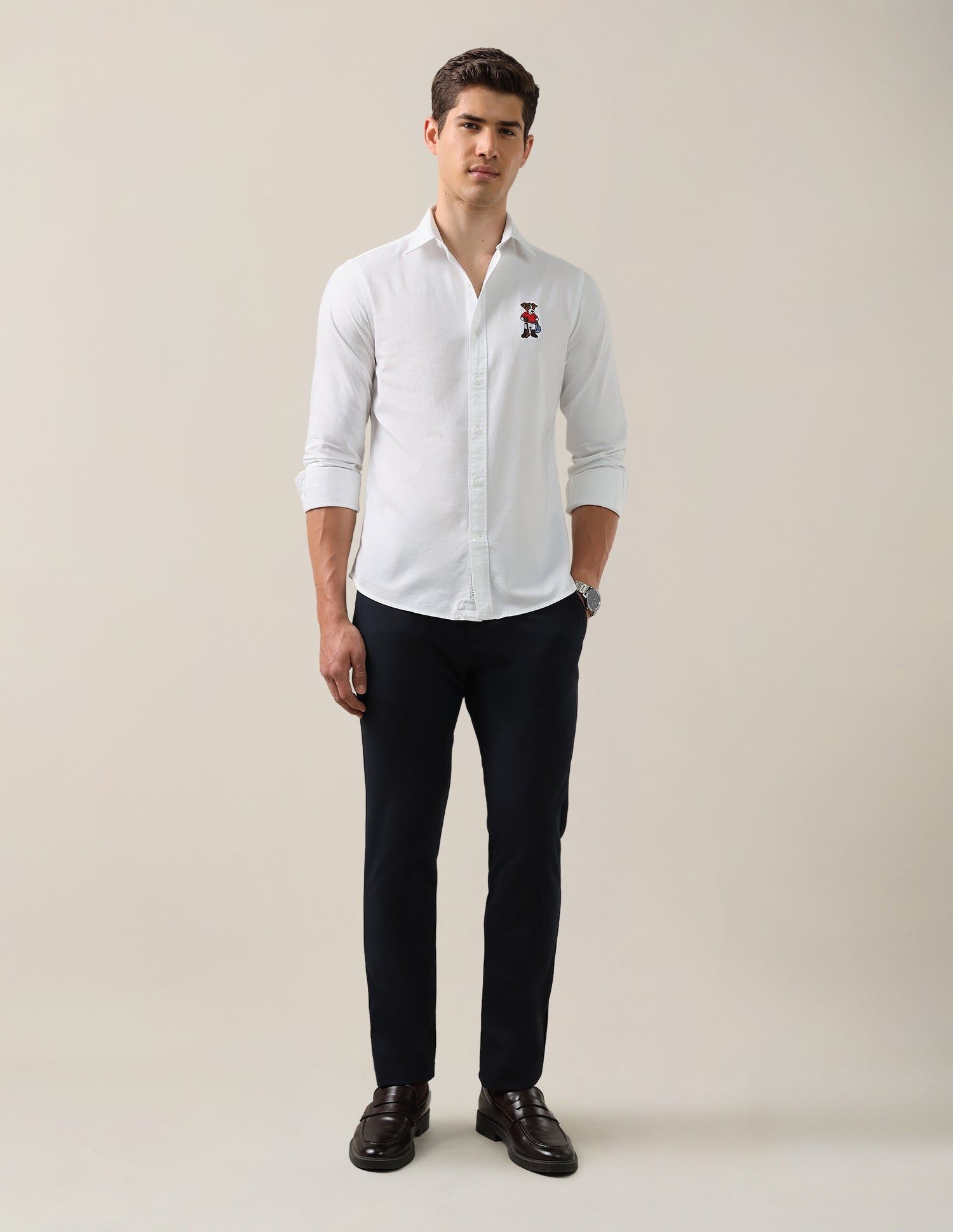 Oxford Tailored Fit Shirt White - U.S. Polo Assn. India | Large