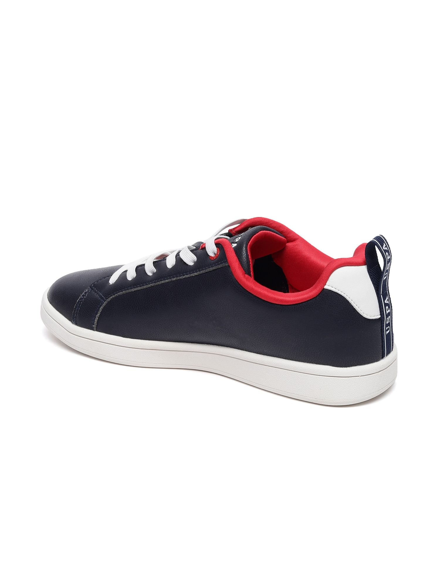 Striped Panelled Lace Up Lenart Sneakers Navy - U.S. Polo Assn. India | Large