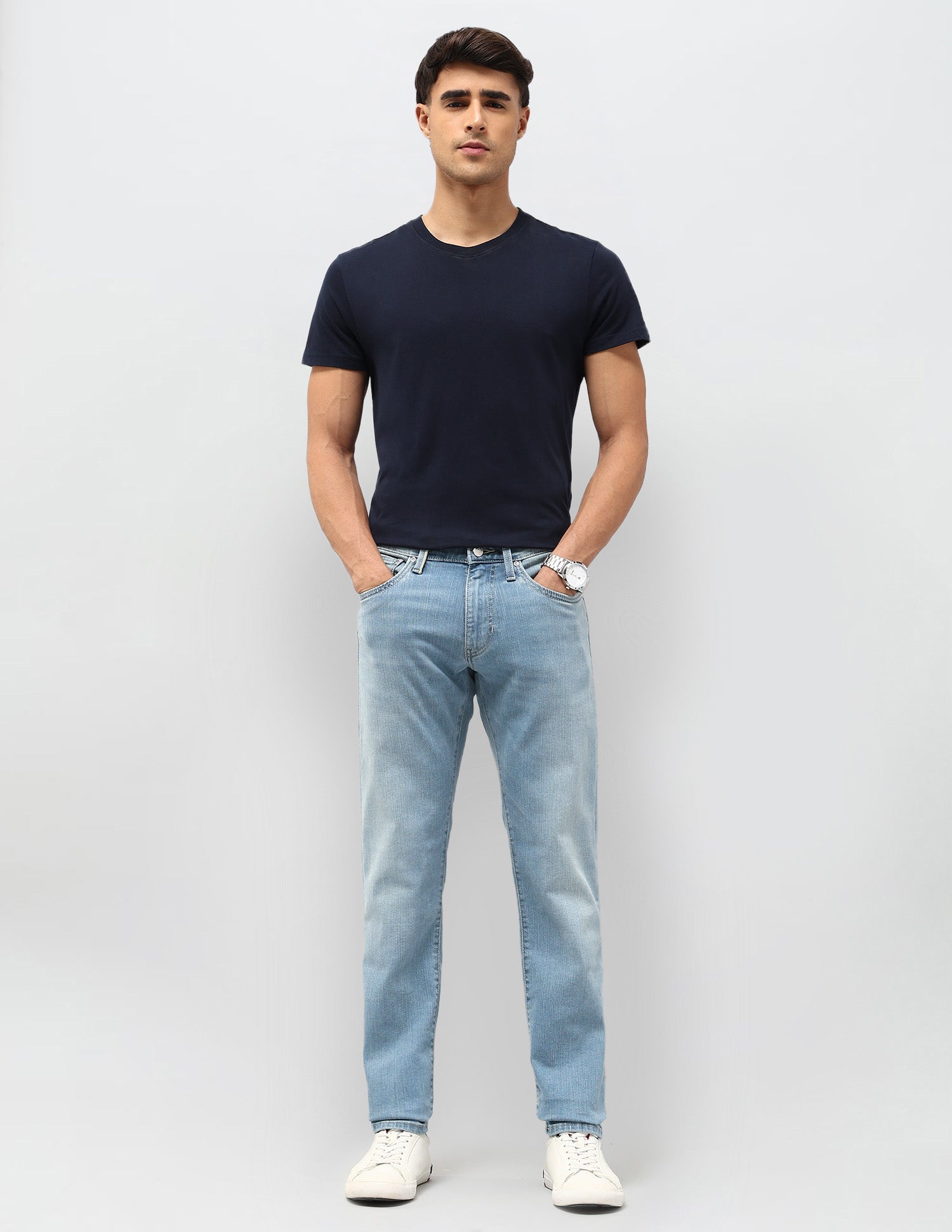Brandon Slim Tapered Fit Blue Jeans Light Wash - U.S. POLO ASSN. | Large