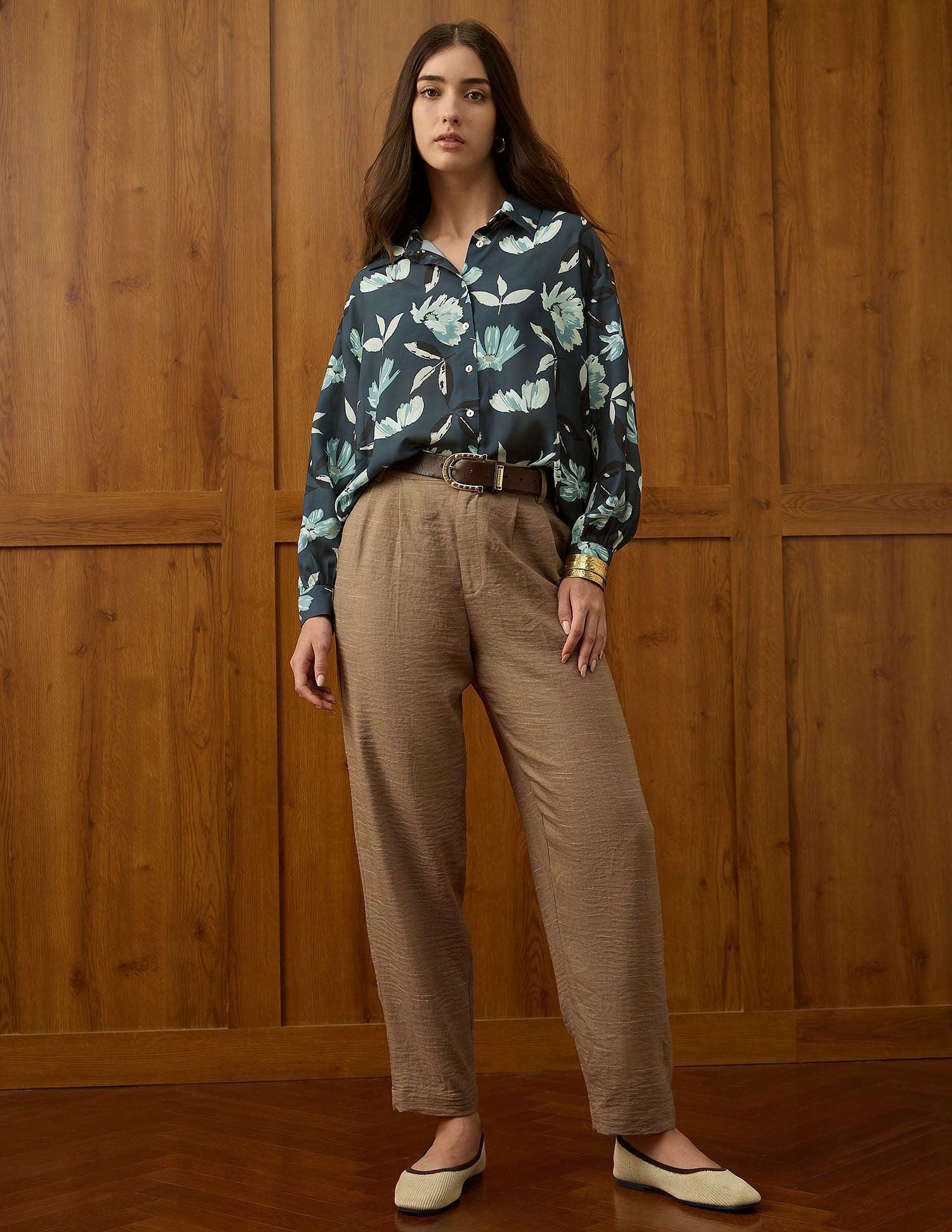 Floral Printed Relaxed Fit Shirt Multi-colour - U.S. POLO ASSN. | Large