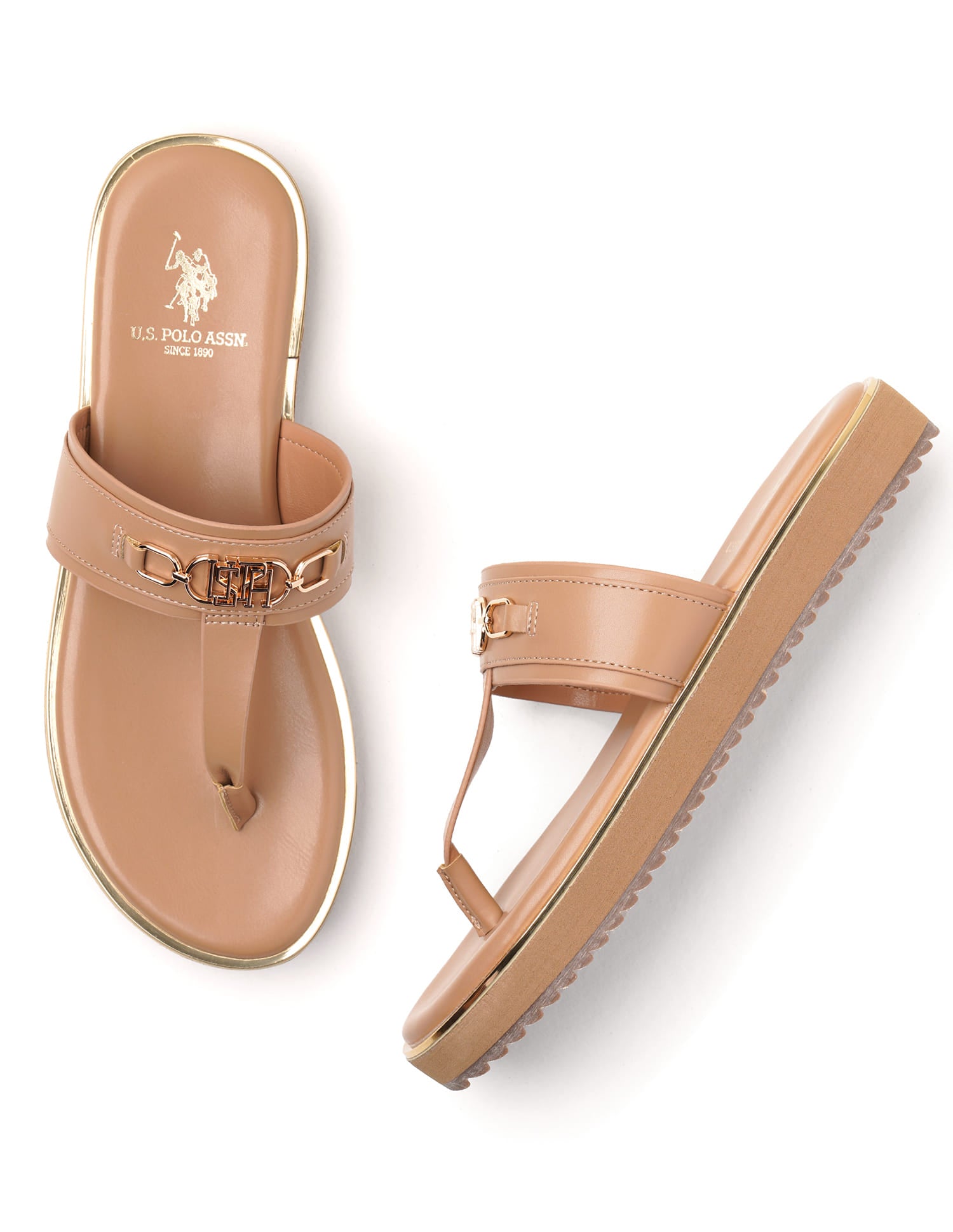 Comfort EVA Flat Matilde Sandals Tan - U.S. Polo Assn. India | Large