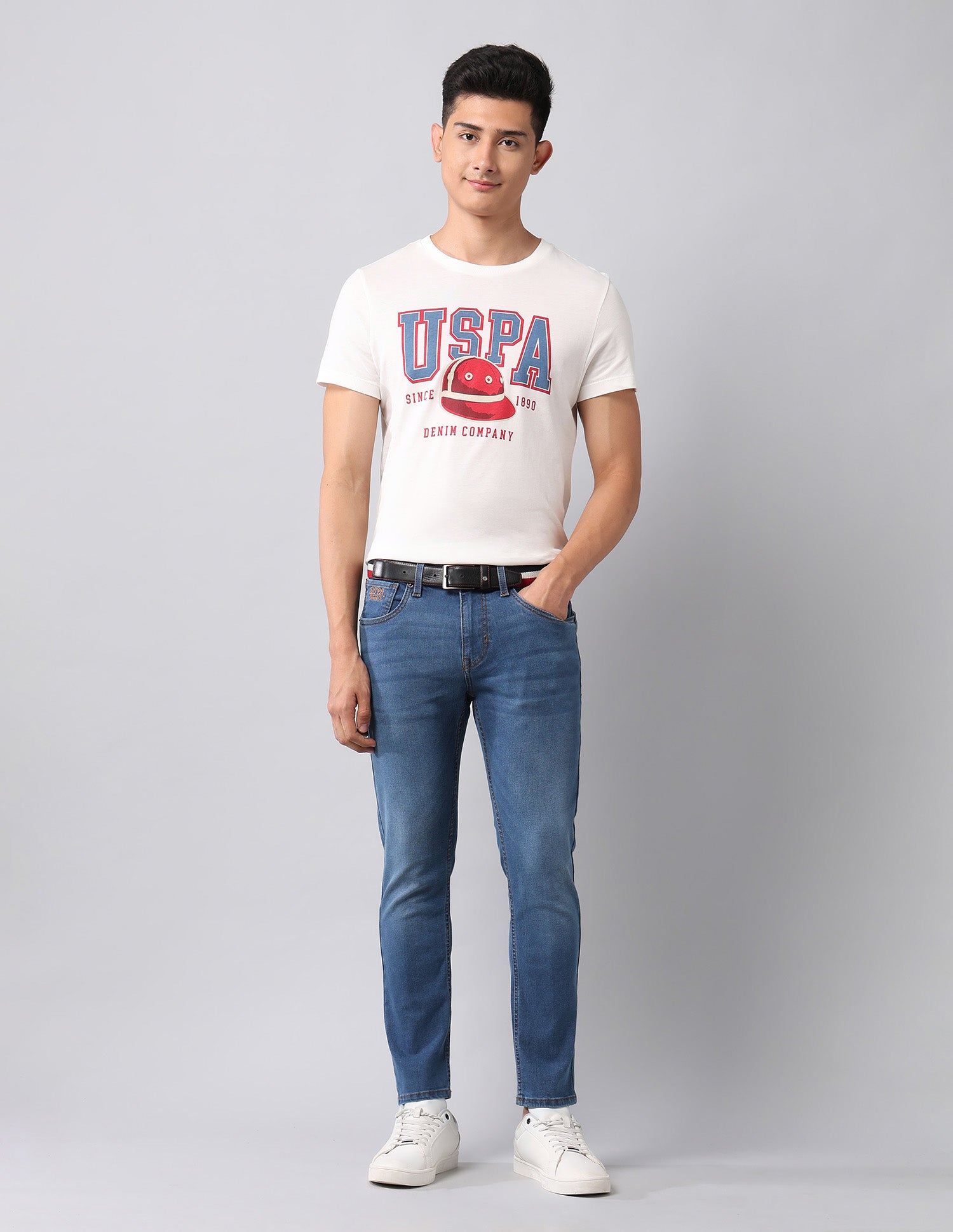 Henry Tapered Fit Blue Jeans Blue - U.S. Polo Assn. India | Large