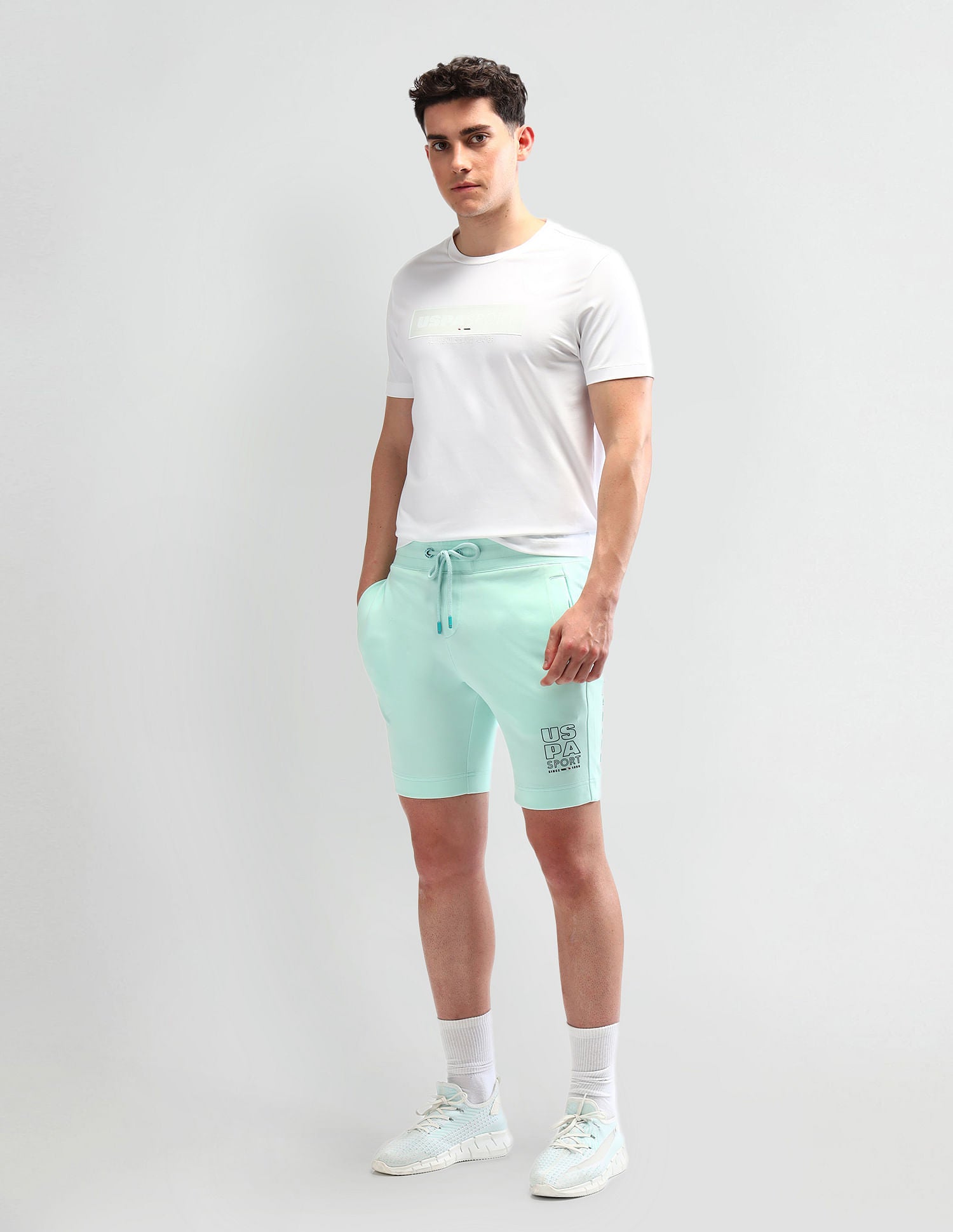 Slim Fit Solid T-Shirt White - U.S. Polo Assn. India | Large