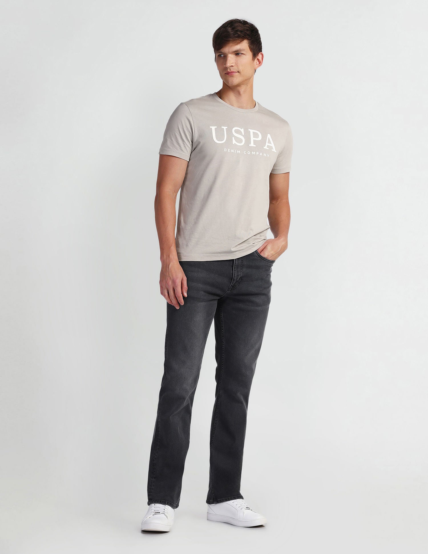 Connor Boot Cut Grey Jeans Charcoal Grey - U.S. Polo Assn. India | Large