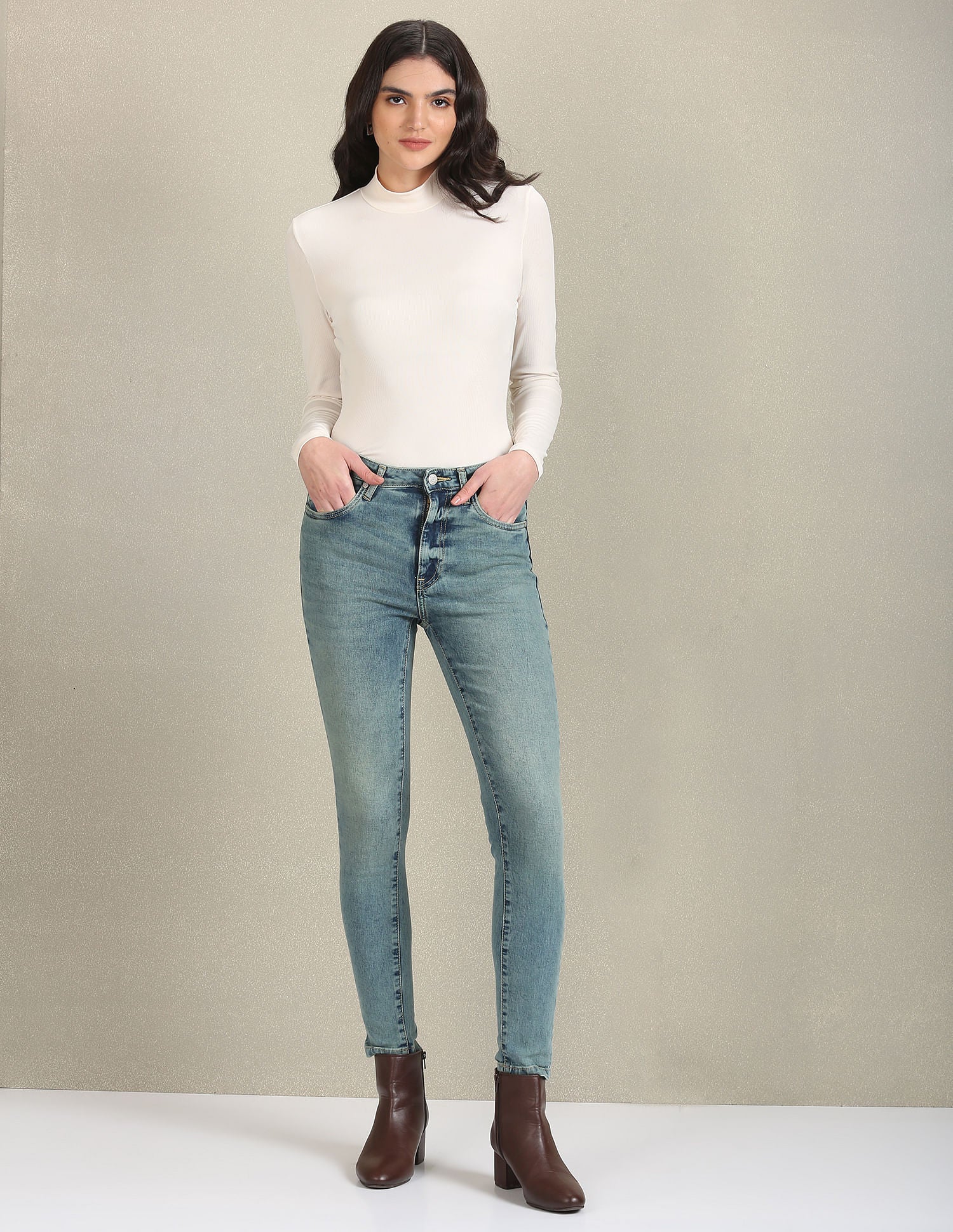 Super Skinny High Rise Jeans Blue - U.S. Polo Assn. India | Large
