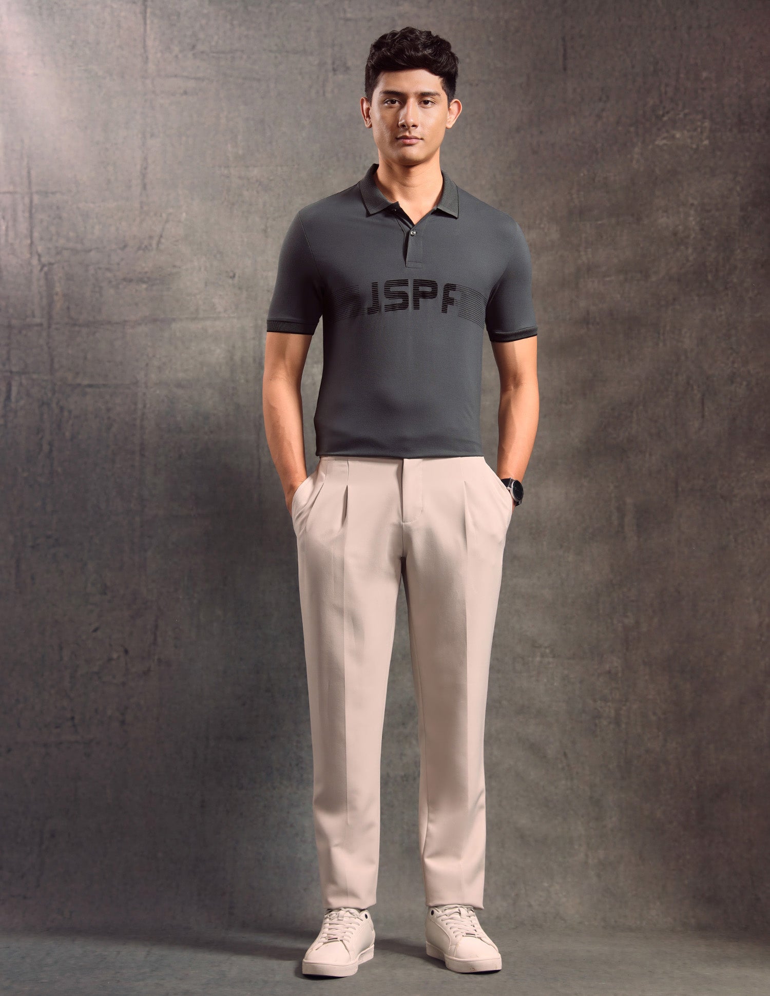 Brand Printed Muscle Fit Polo shirt Dark Grey - U.S. POLO ASSN. | Large