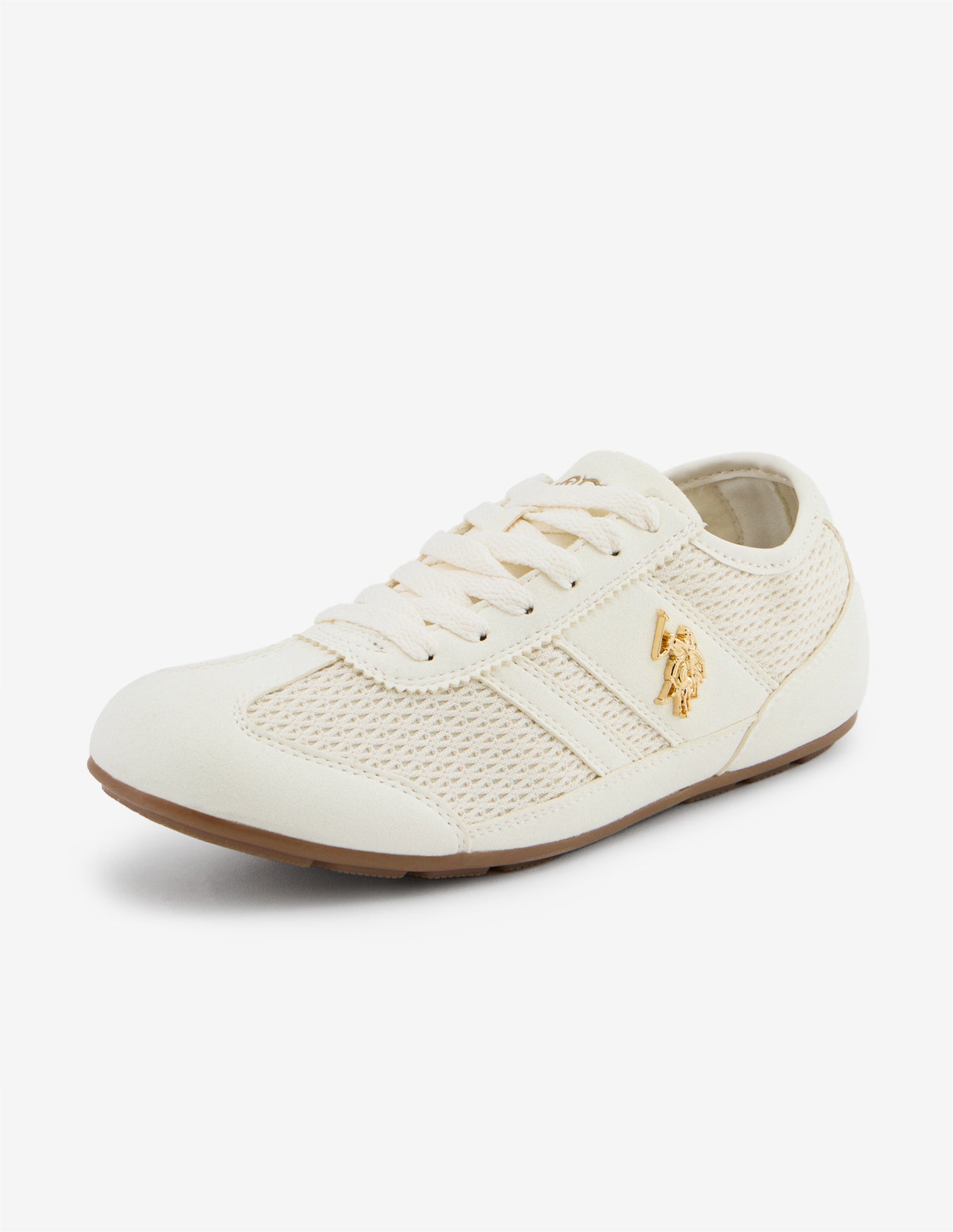 Textured Liorane Suede Sneakers Off White - U.S. Polo Assn. India | Large