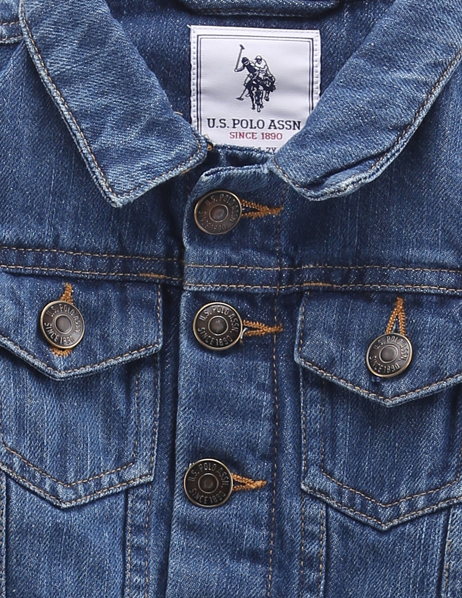 Boys Denim Trucker Jacket Blue - U.S. POLO ASSN. | Large