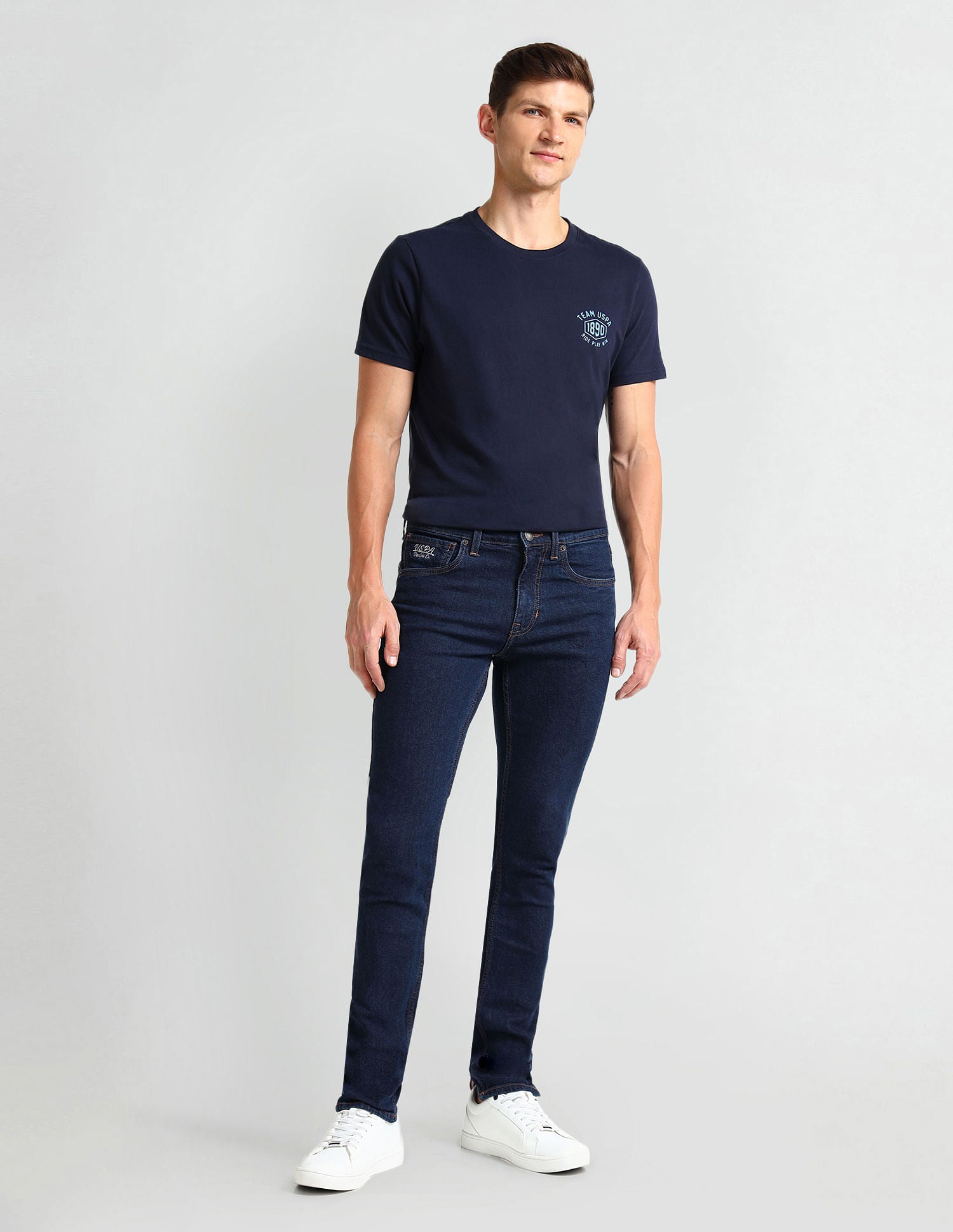 Regallo Skinny Fit Navy Jeans Navy - U.S. Polo Assn. India | Large