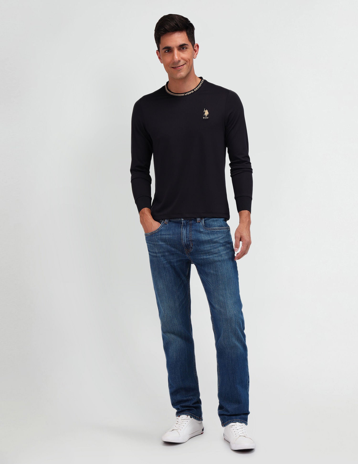 Muscle Fit Solid T-Shirt Black - U.S. POLO ASSN. | Large