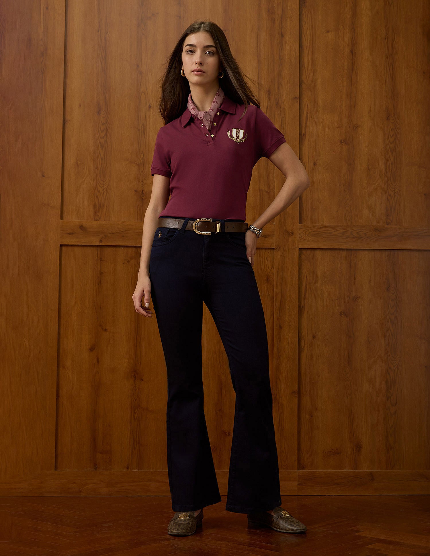 Regular 3 Button Polo With Embroidery Wine - U.S. POLO ASSN. | Large