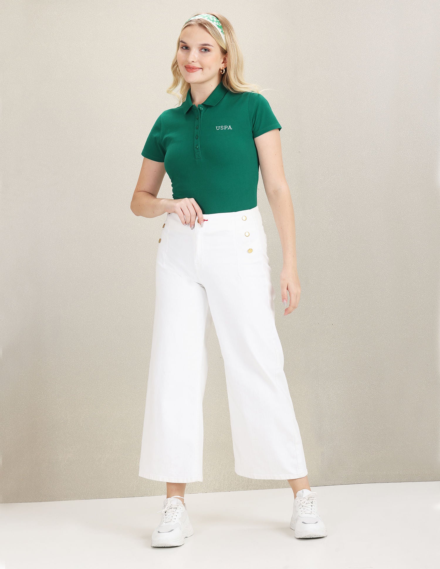 Solid Pique Polo Shirt Green - U.S. POLO ASSN. | Large